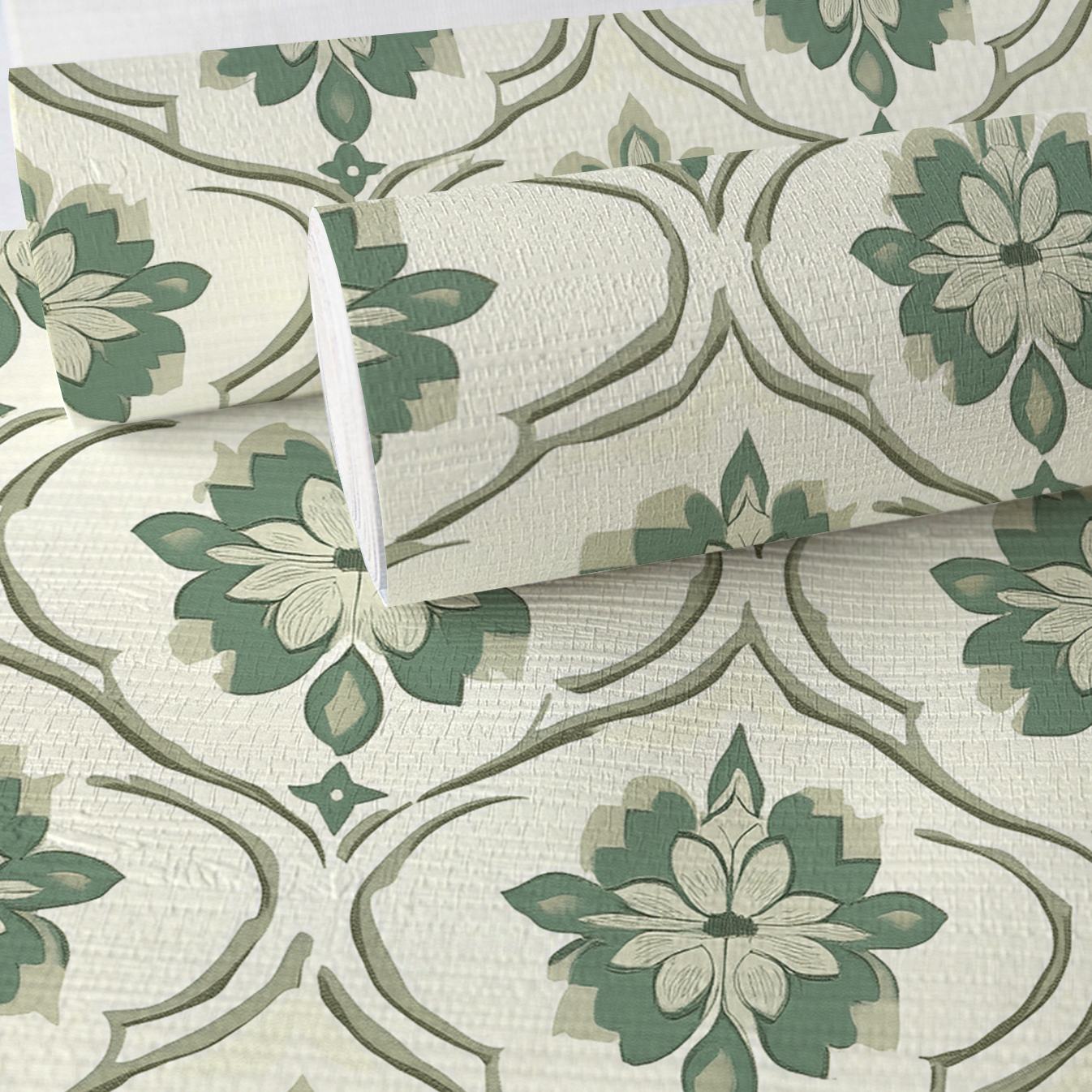 Table for Mabel Faux Grasscloth Wallpaper
