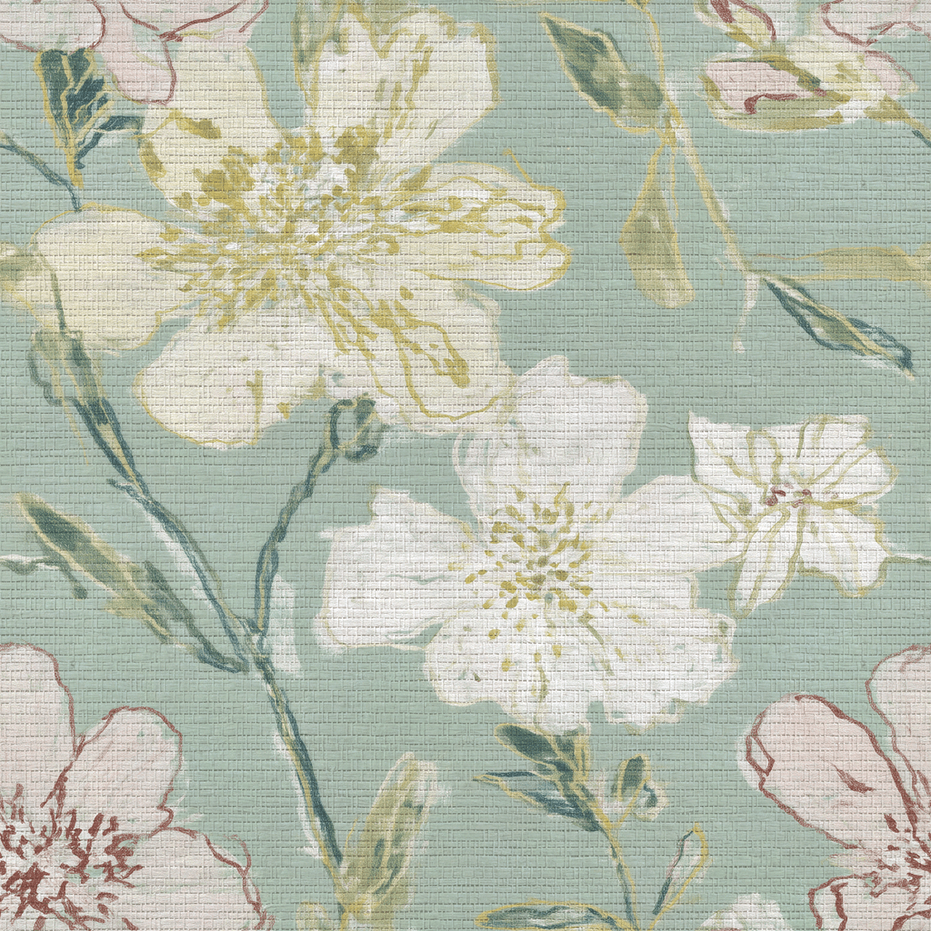 Tansy Faux Grasscloth Wallpaper - Lemon Park