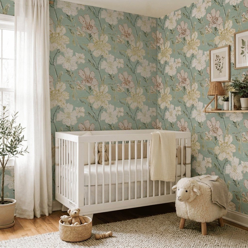 Tansy Faux Grasscloth Wallpaper - Lemon Park