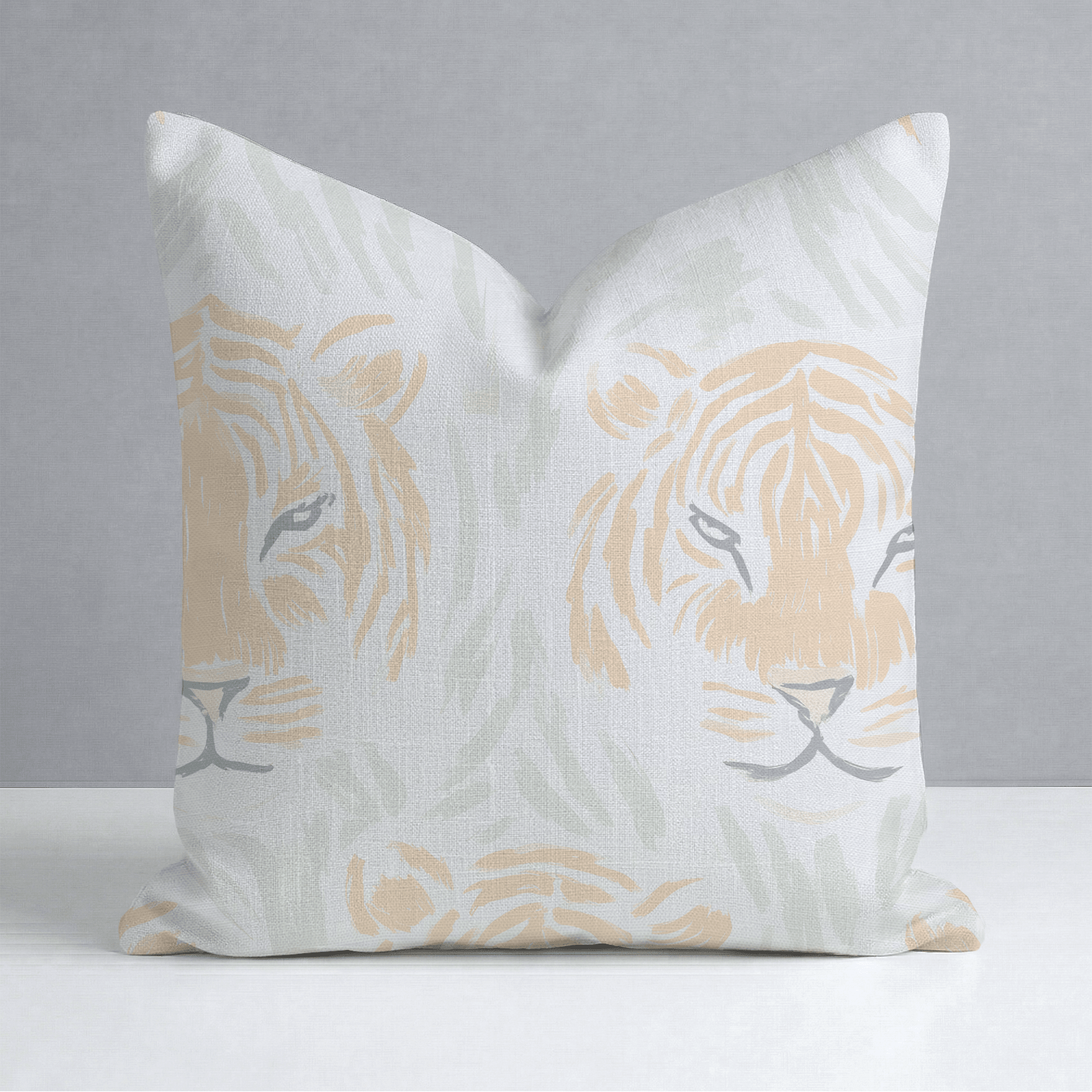 Tara Tigers Throw Pillow - Lemon Park