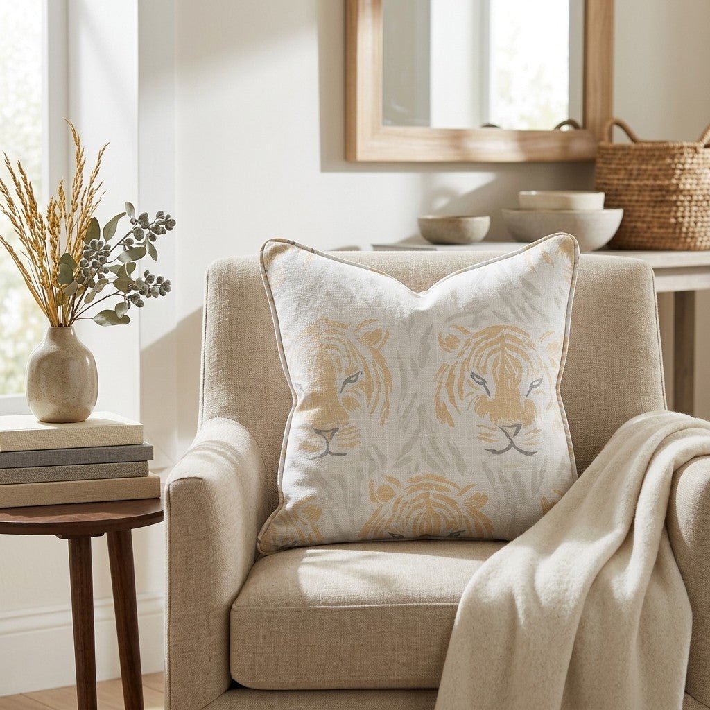 Tara Tigers Throw Pillow - Lemon Park