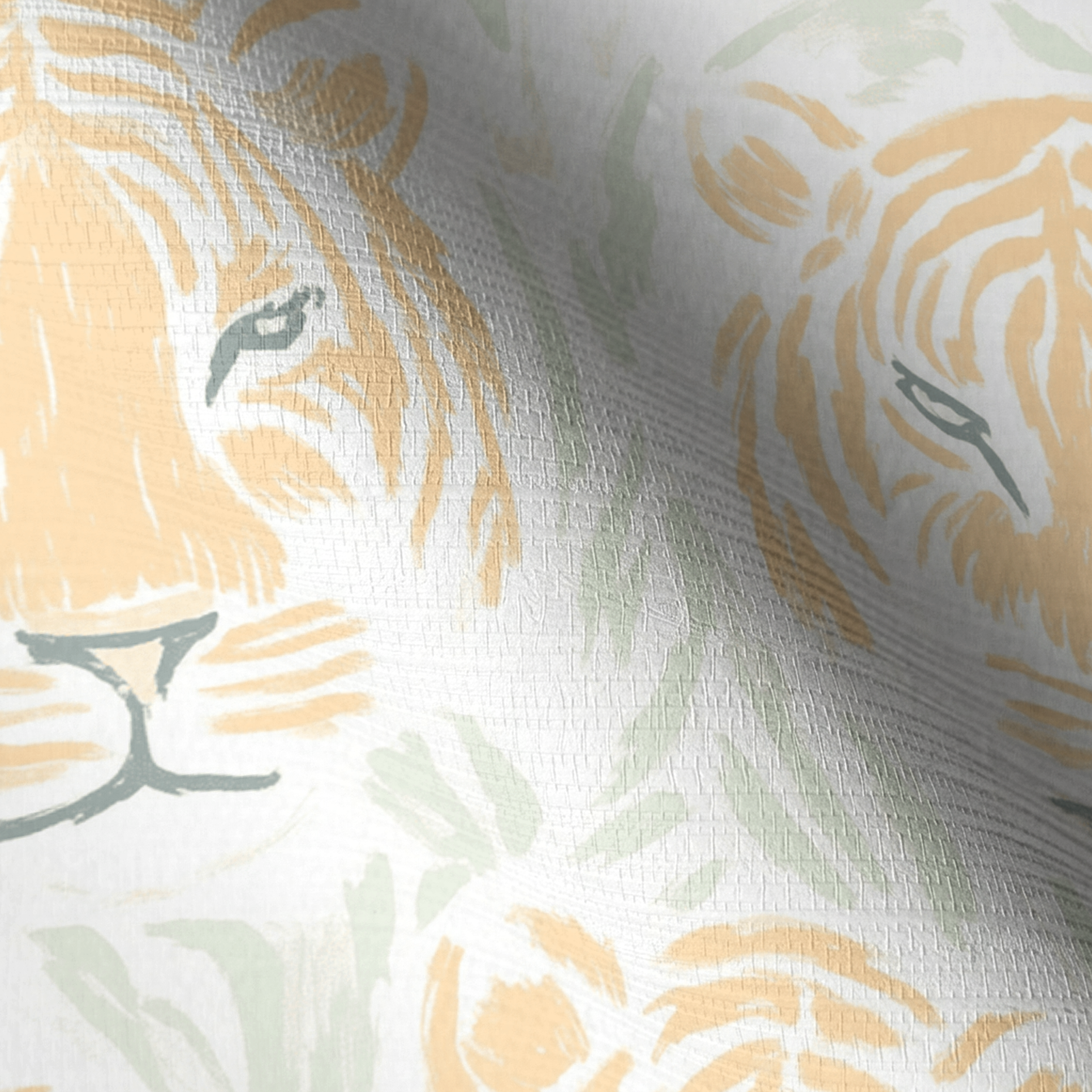 Tara Tigers Faux Grasscloth Wallpaper