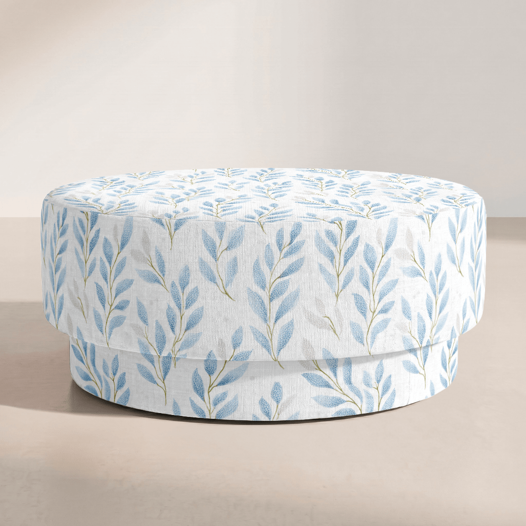 The Adelaide Ottoman in Atlantic Ferns - Lemon Park