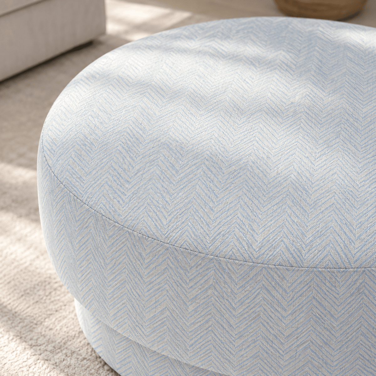 The Adelaide Ottoman in Classic Harmony - Lemon Park