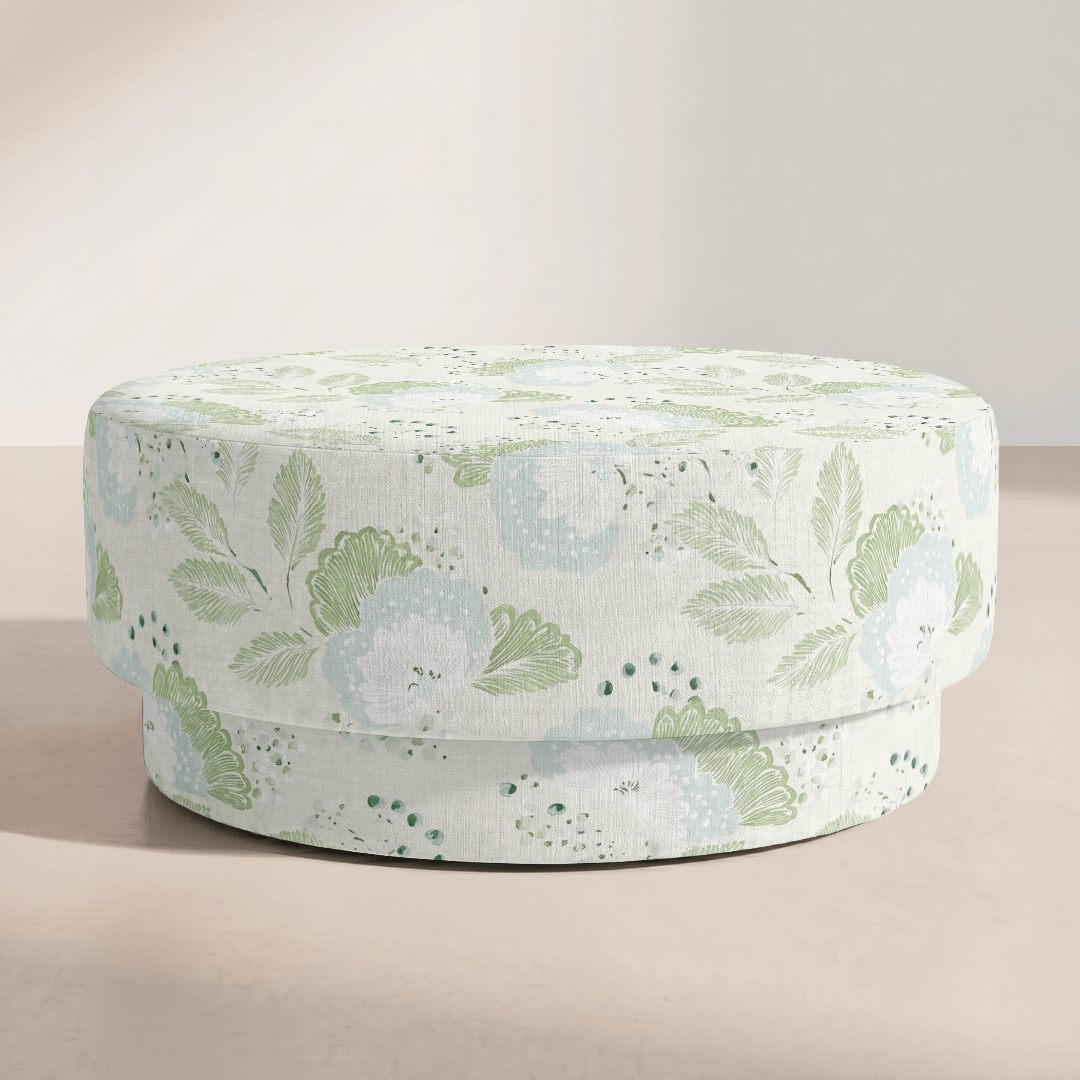 The Adelaide Ottoman in Mint to Be - Lemon Park