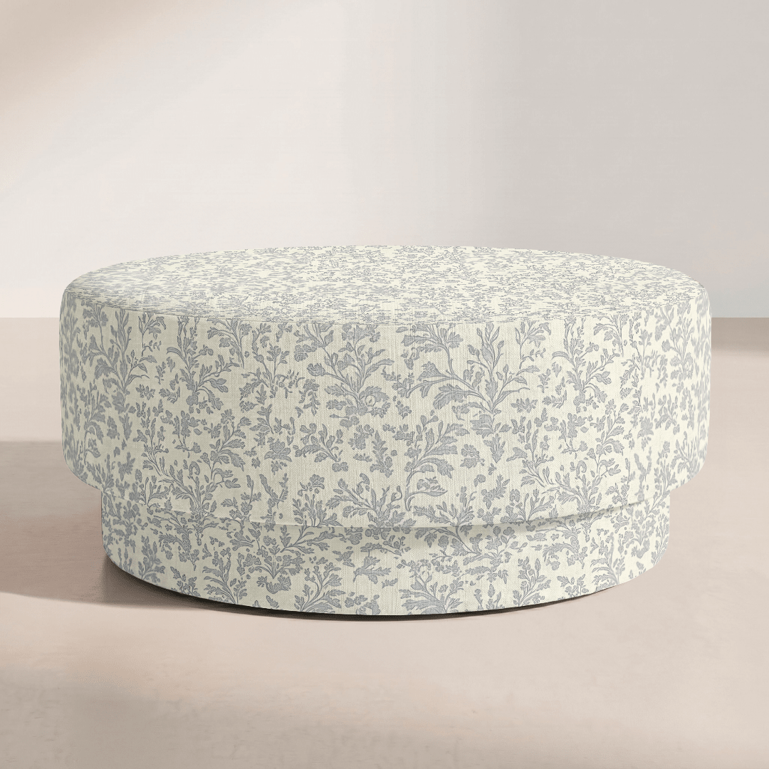 The Adelaide Ottoman in Ruby Nell - Lemon Park