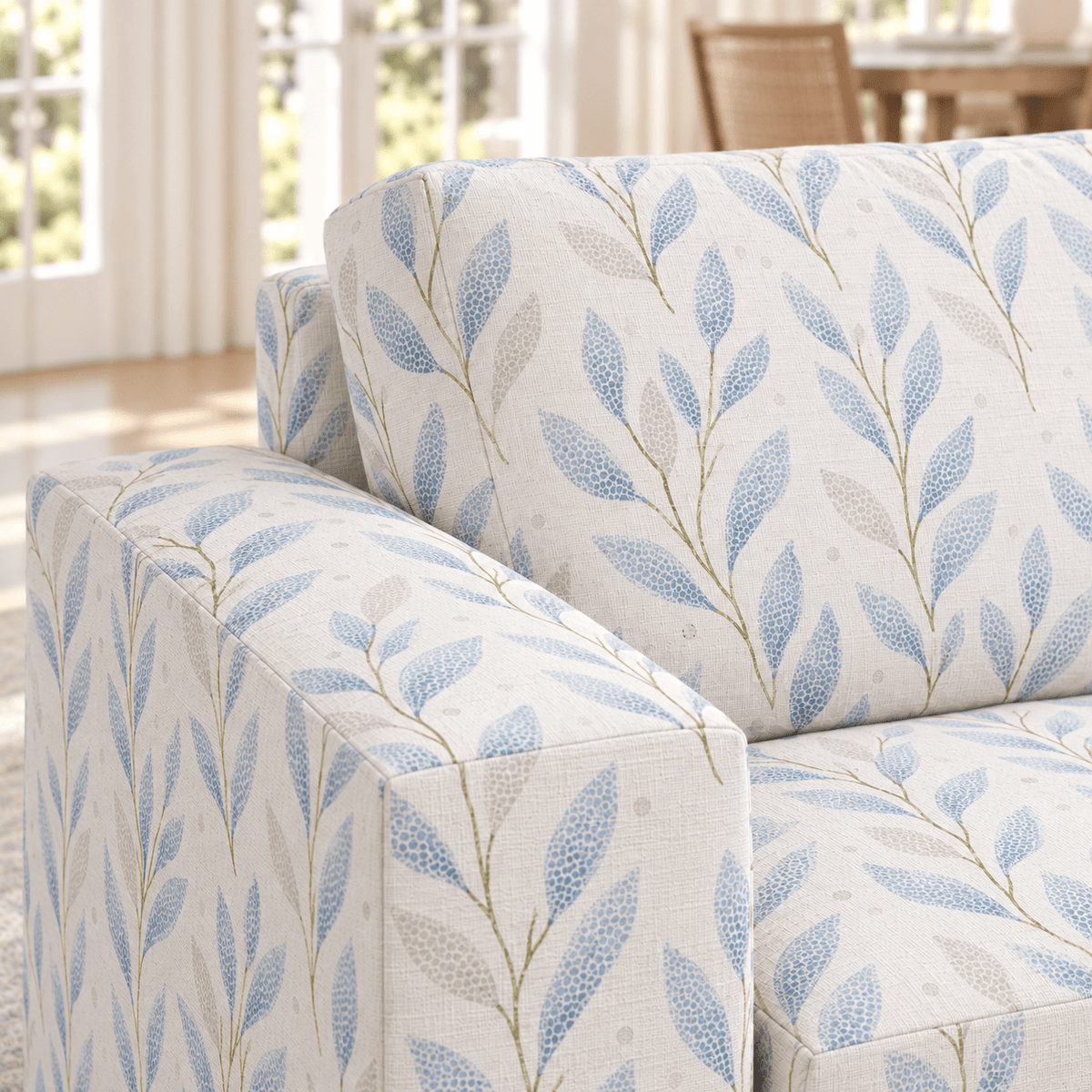 The Christopher Sofa in Atlantic Ferns - Lemon Park