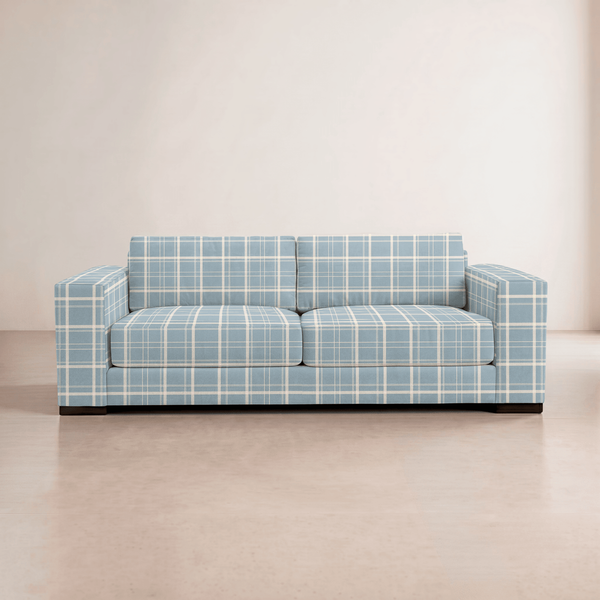 The Christopher Sofa in Benjamin Gingham - Lemon Park