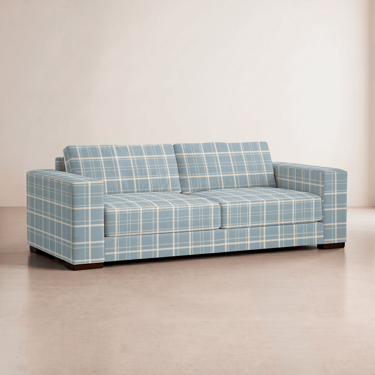 The Christopher Sofa in Benjamin Gingham - Lemon Park