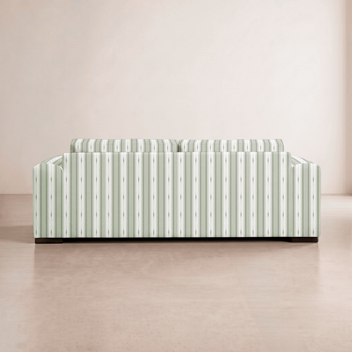 The Christopher Sofa in Blue Dresses Lemongrass Stripes - Lemon Park