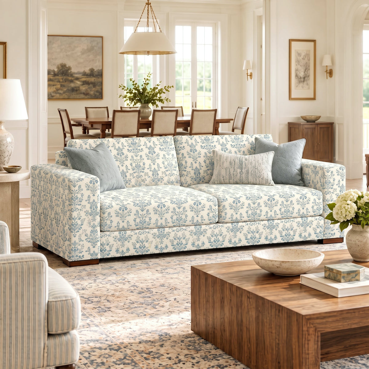 The Christopher Sofa in Eden - Lemon Park