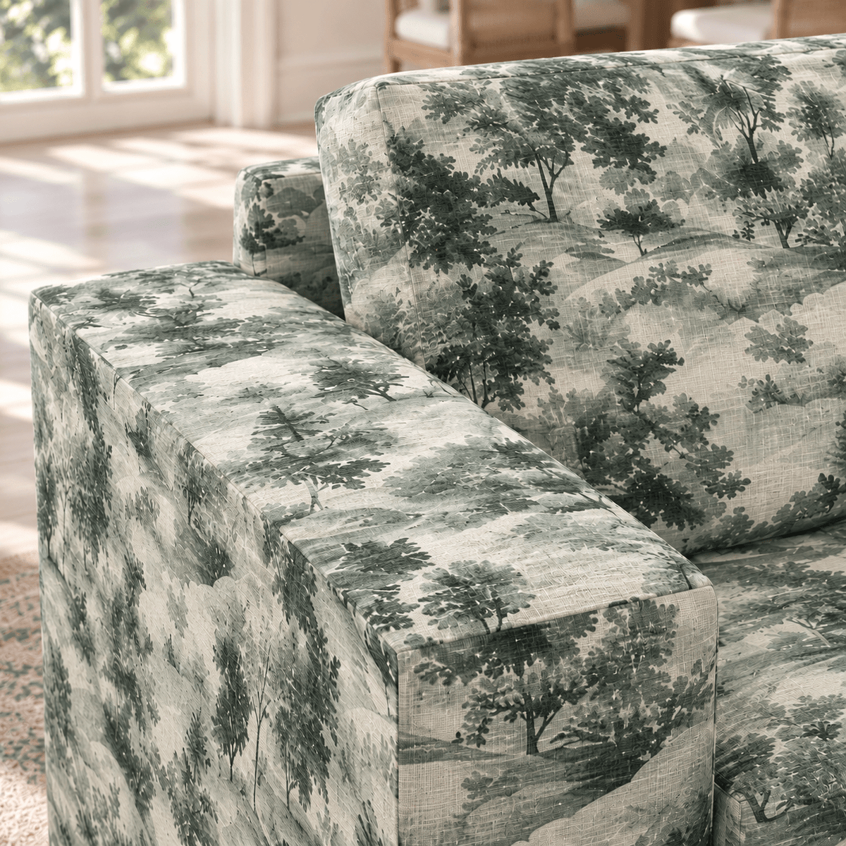 The Christopher Sofa in Fog & Found - Lemon Park