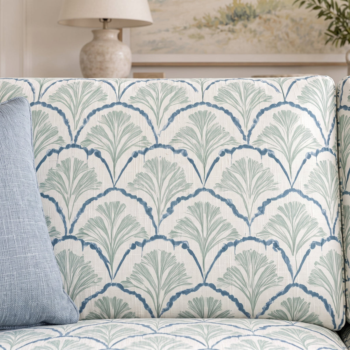 The Christopher Sofa in Hint Of Lime Sprouts - Lemon Park