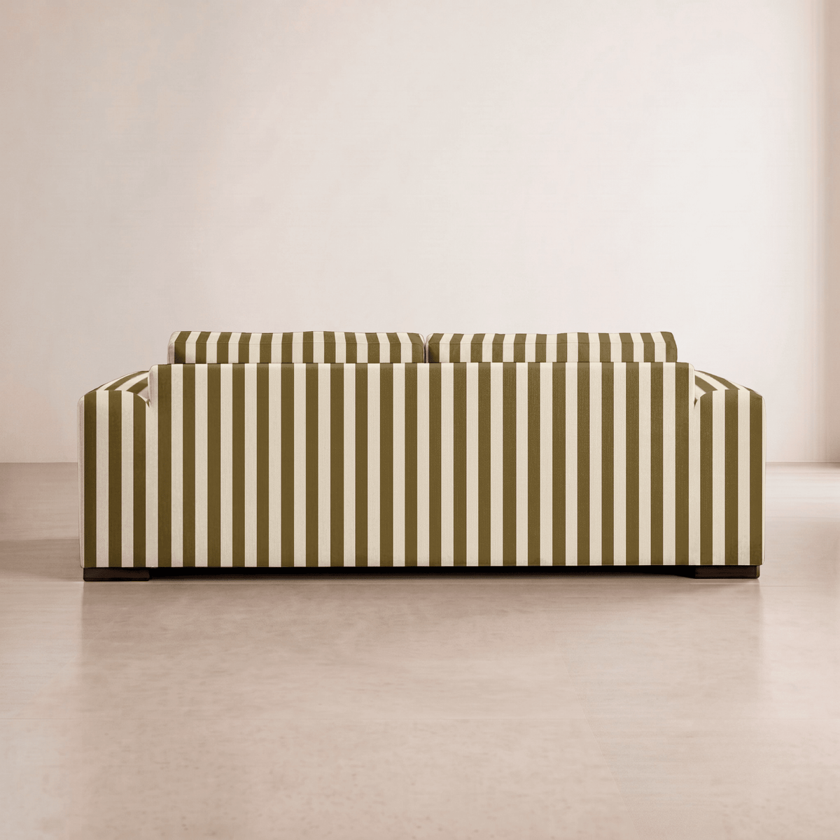 The Christopher Sofa in Jude Olive Stripes - Lemon Park