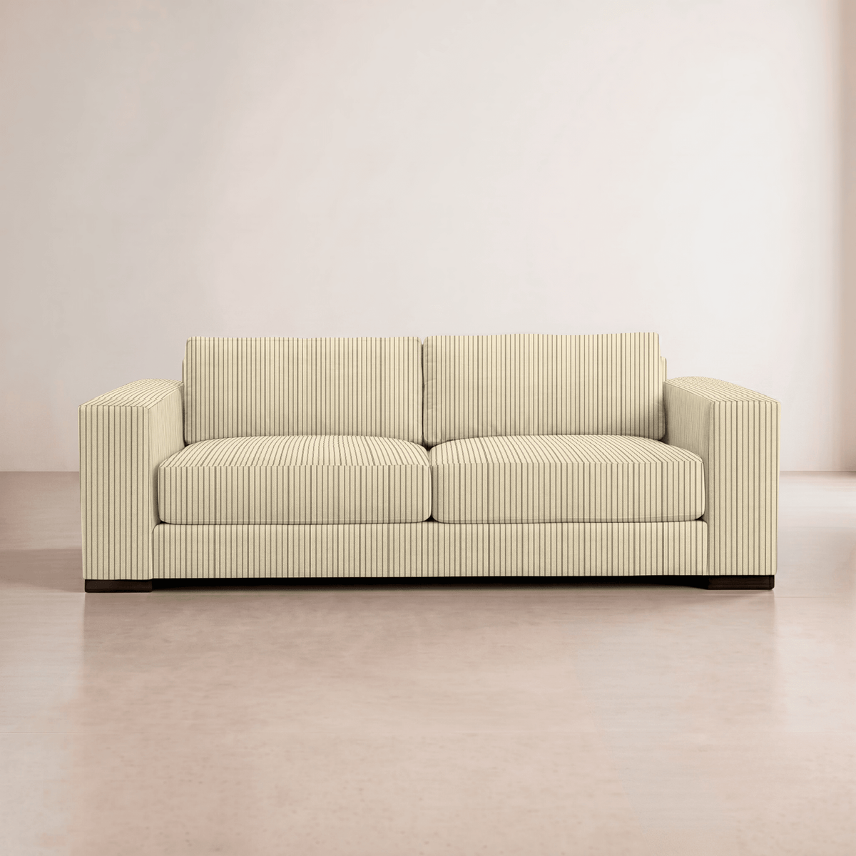 The Christopher Sofa in Jude Pinstripe - Lemon Park