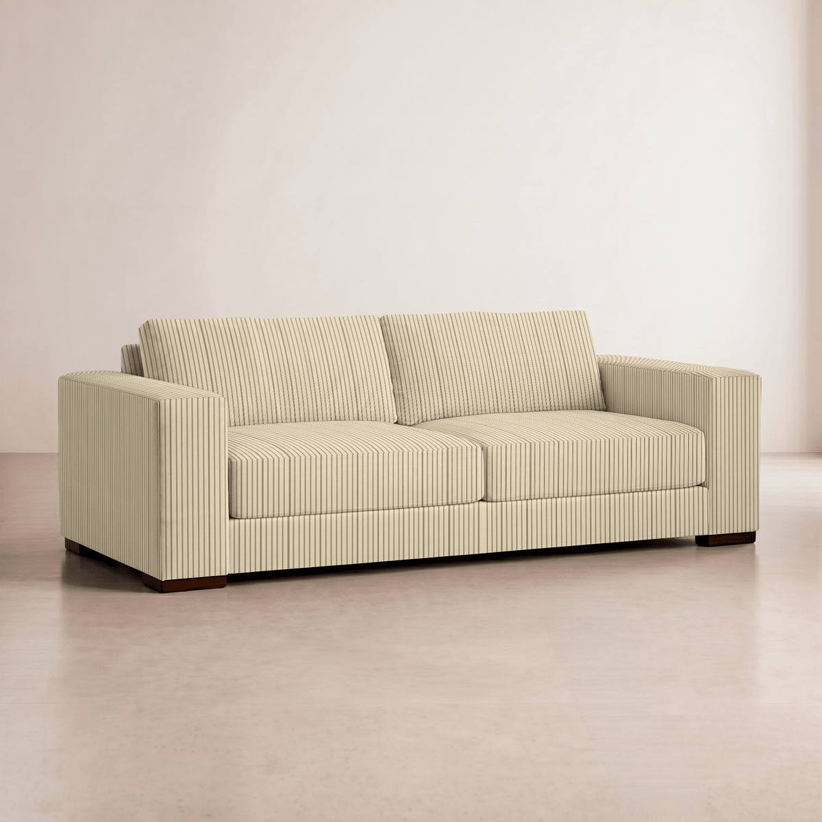 The Christopher Sofa in Jude Pinstripe - Lemon Park