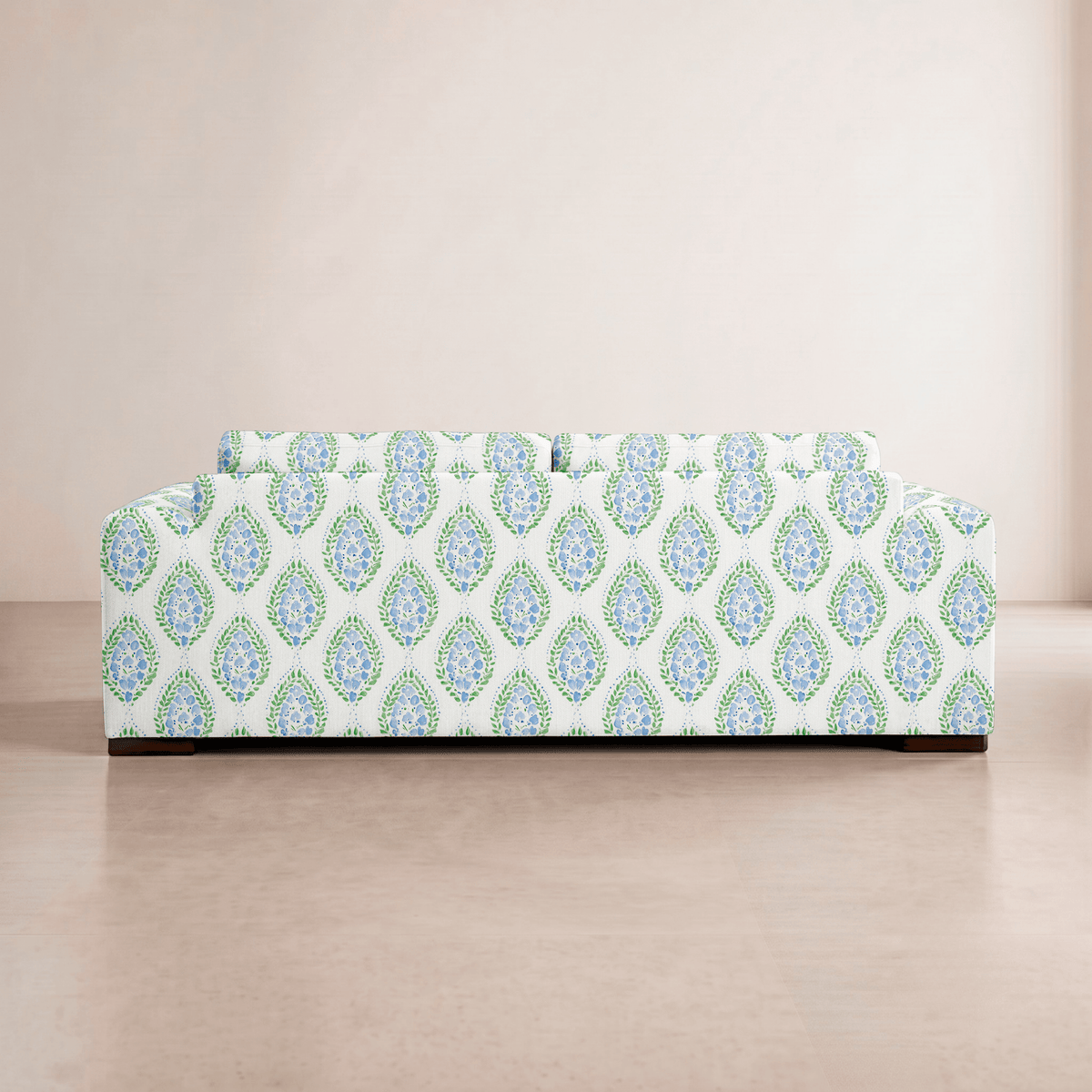The Christopher Sofa in Leaf Me Be - Lemon Park