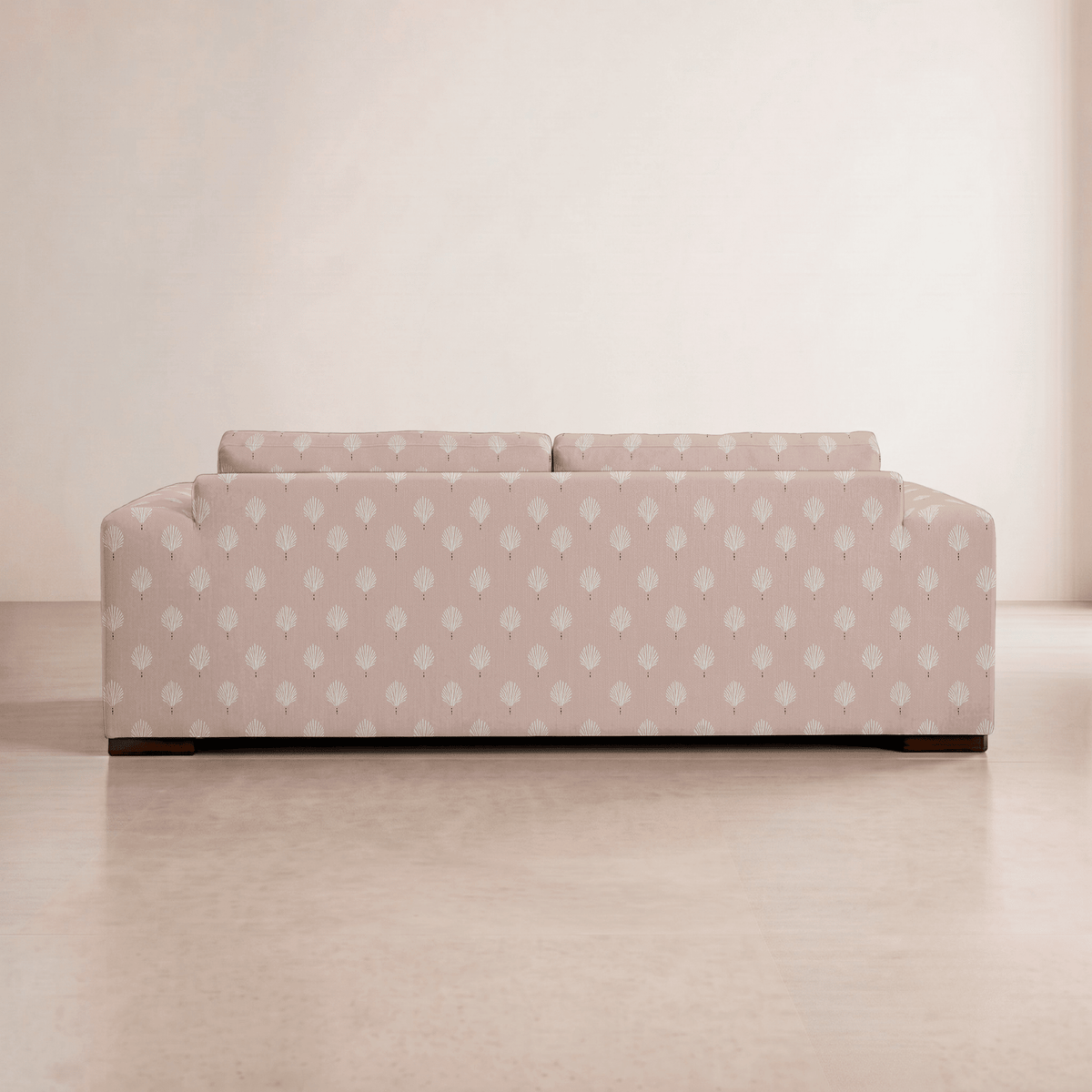 The Christopher Sofa in Loose Stems Petaline Block Print - Lemon Park