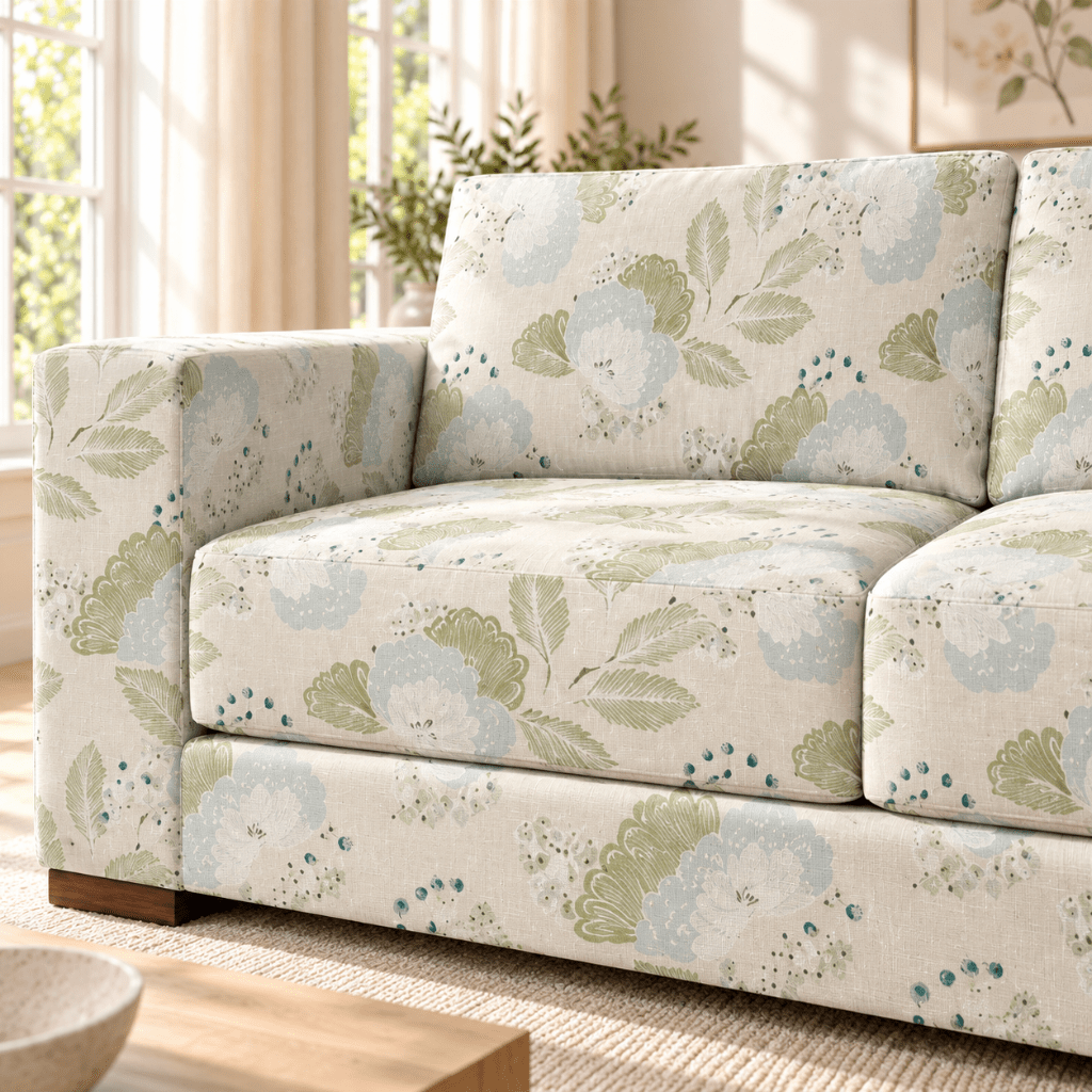 The Christopher Sofa in Mint to Be - Lemon Park