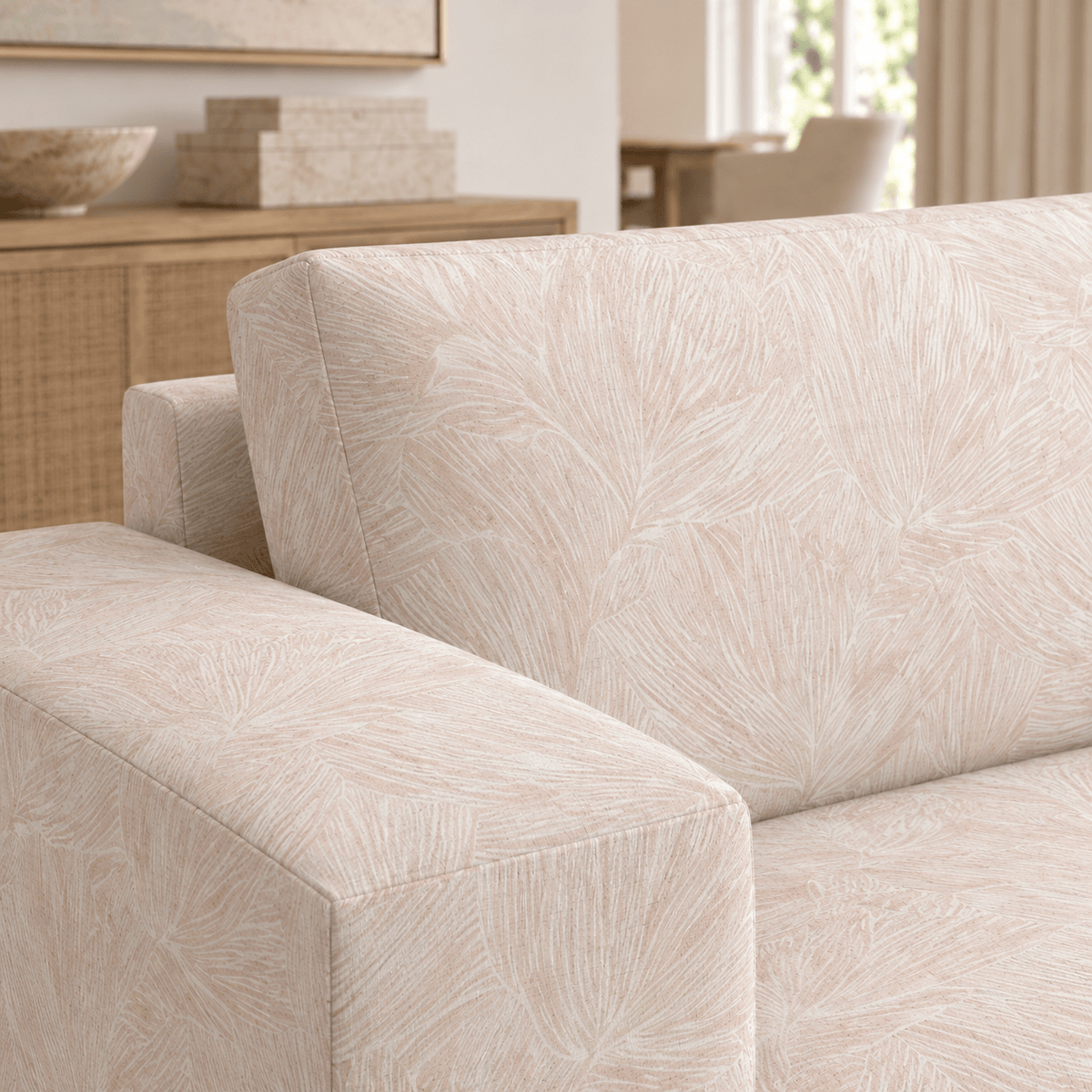 The Christopher Sofa in Pop of Pink - Lemon Park
