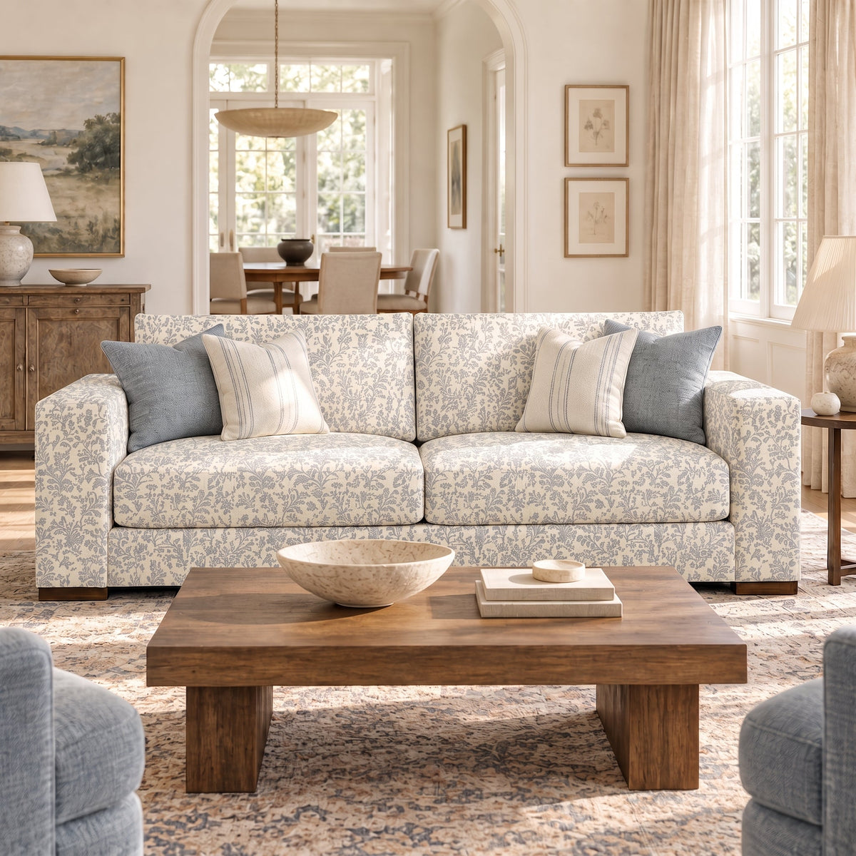 The Christopher Sofa in Ruby Nell - Lemon Park