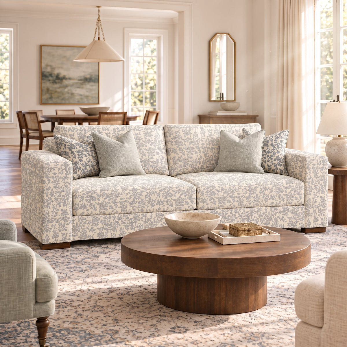 The Christopher Sofa in Ruby Nell - Lemon Park