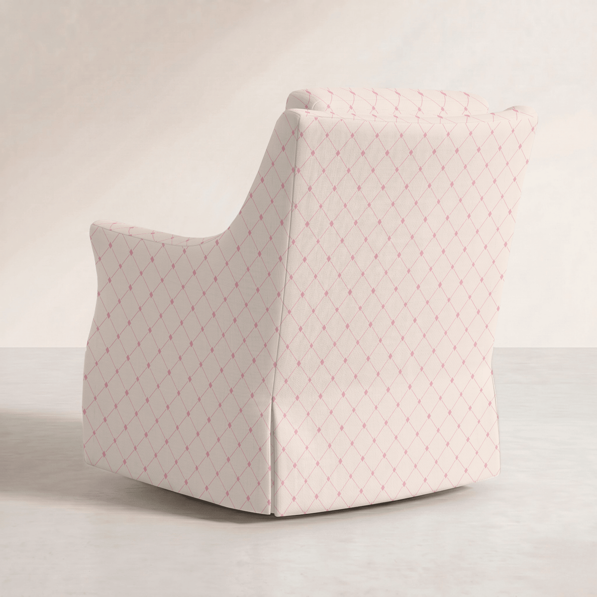The Eleanor Chair in Bellagio Blush Linen Lattice - Lemon Park