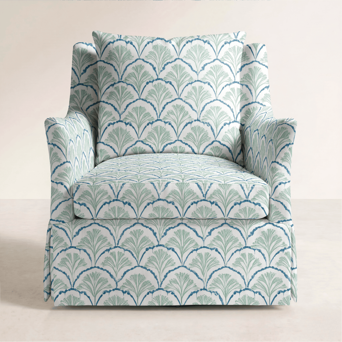 The Eleanor Chair in Hint Of Lime Sprouts - Lemon Park