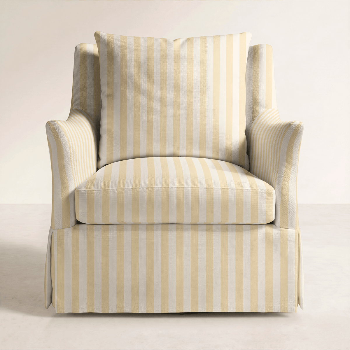 The Eleanor Chair in Juliet's Garden Easter Yellow Stripe - Lemon Park
