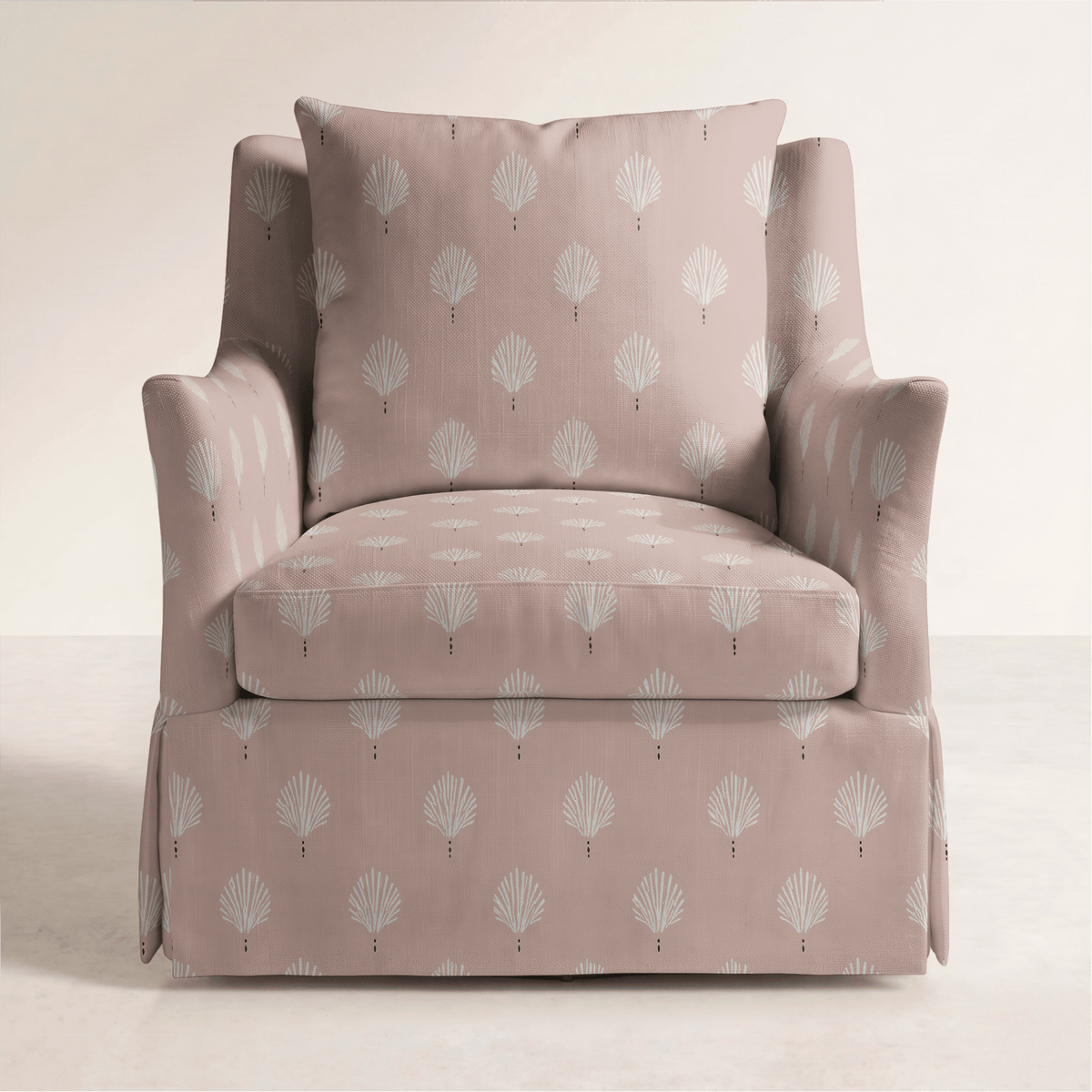 The Eleanor Chair in Loose Stems Petaline Block Print - Lemon Park