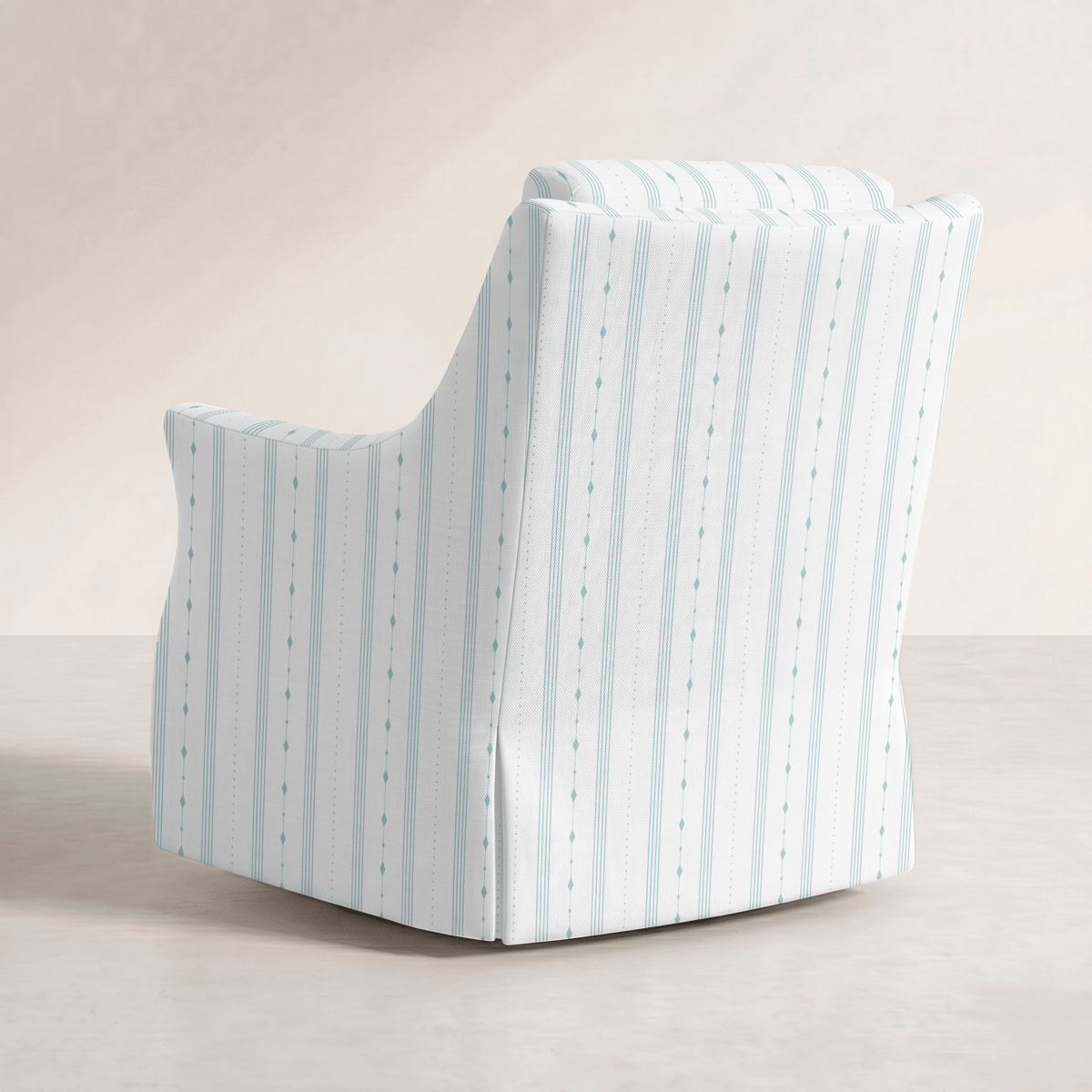 The Eleanor Chair in Pearl's Haven Spring Blue Stripes - Lemon Park