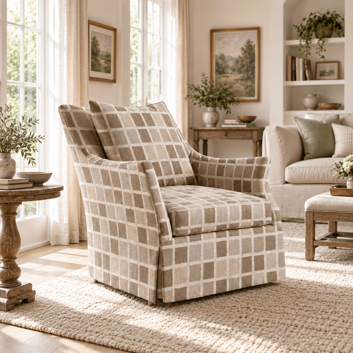 The Eleanor Chair in Thistle Hill - Lemon Park