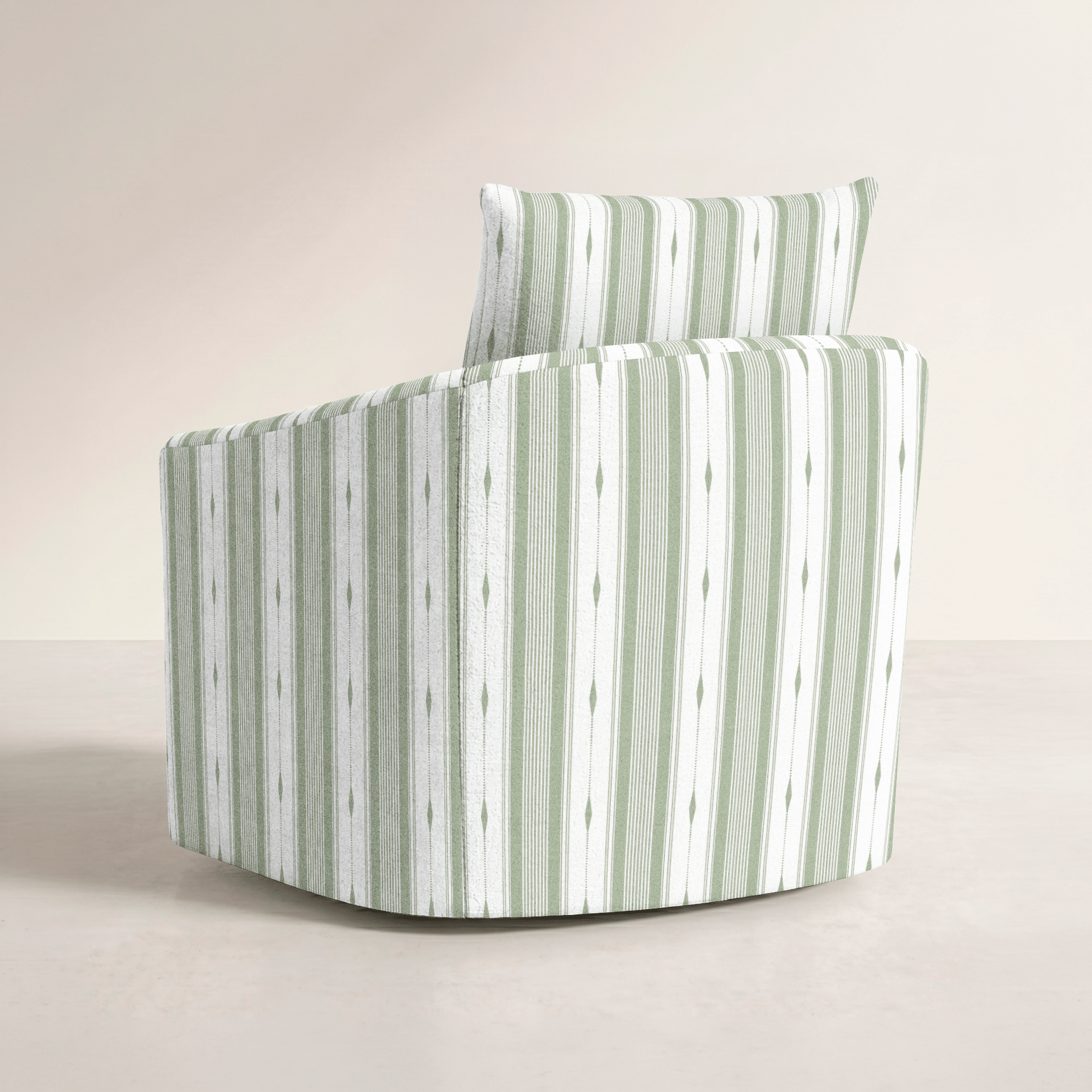 The Grace Chair in Blue Dresses Lemongrass Stripes - Lemon Park