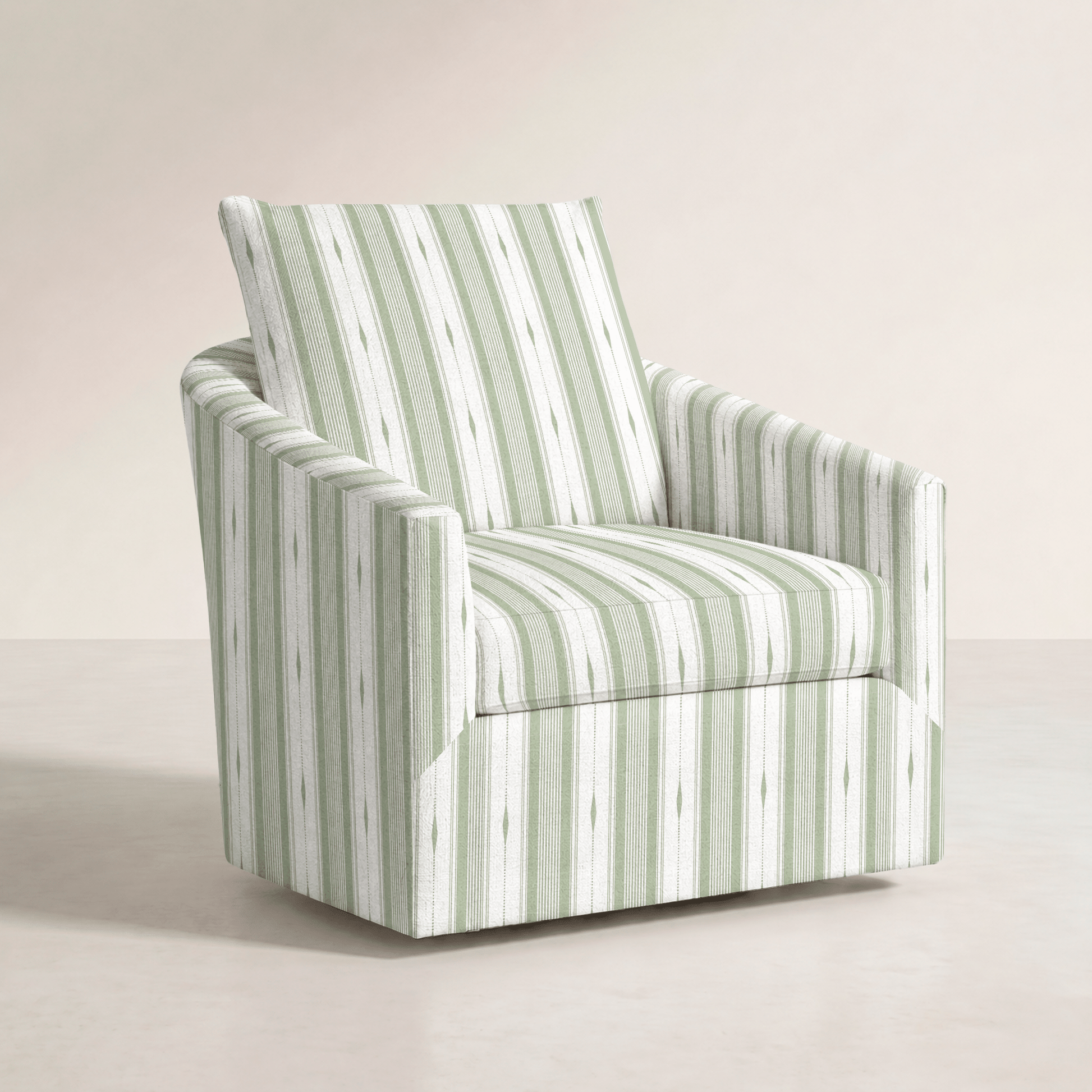 The Grace Chair in Blue Dresses Lemongrass Stripes - Lemon Park