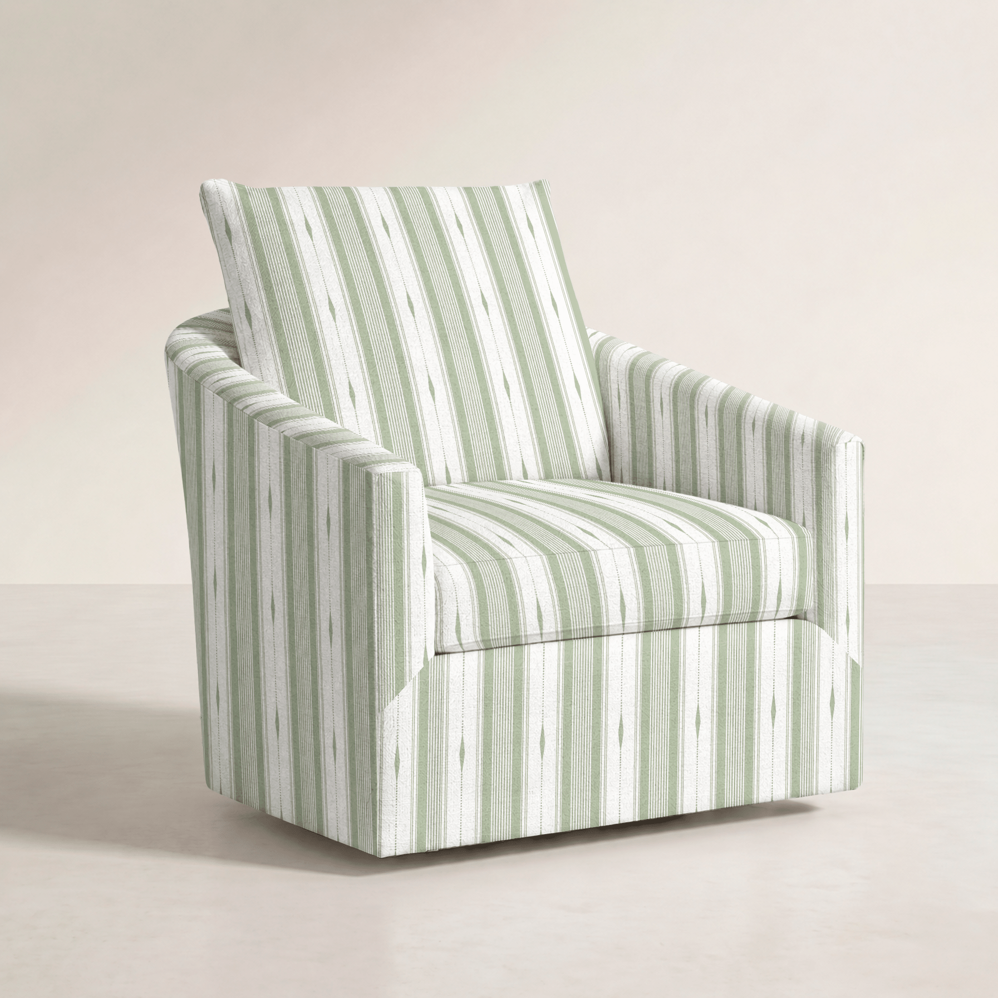 The Grace Chair in Blue Dresses Lemongrass Stripes - Lemon Park