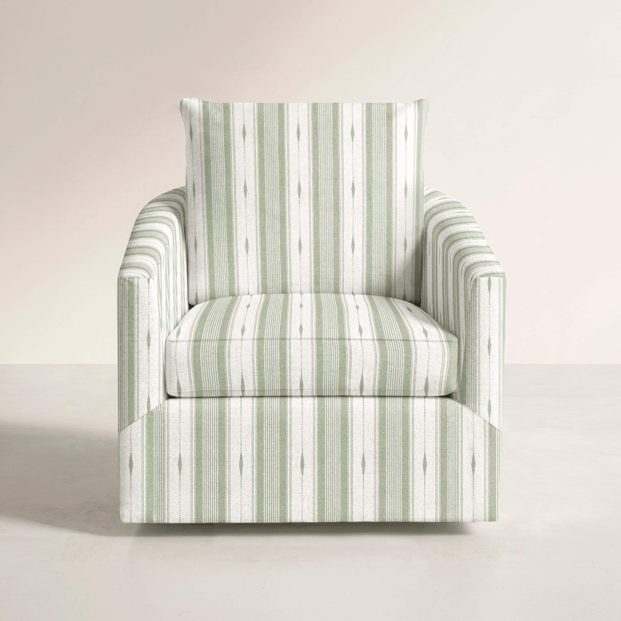 The Grace Chair in Blue Dresses Lemongrass Stripes - Lemon Park