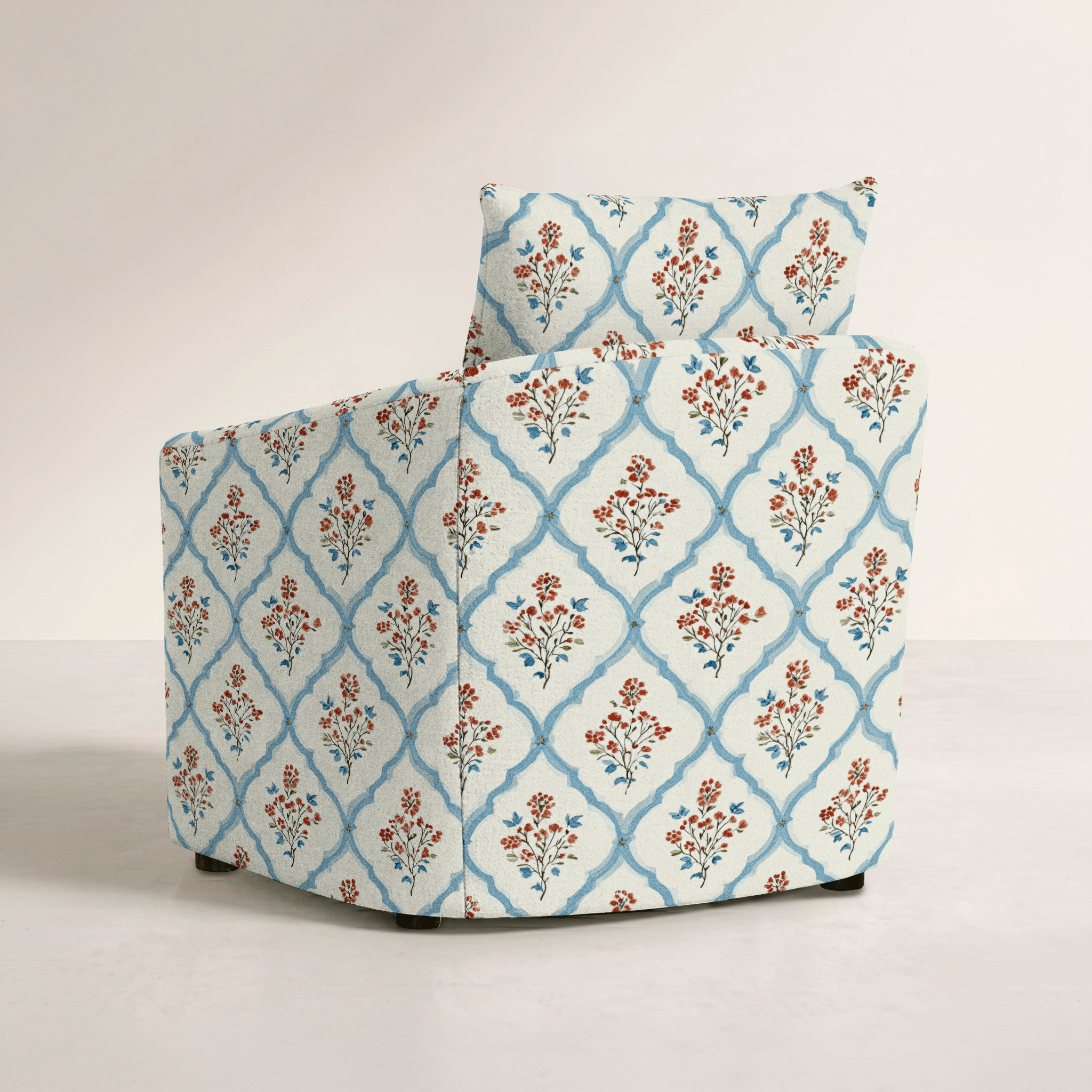 The Grace Chair in Chambray Tiles - Lemon Park