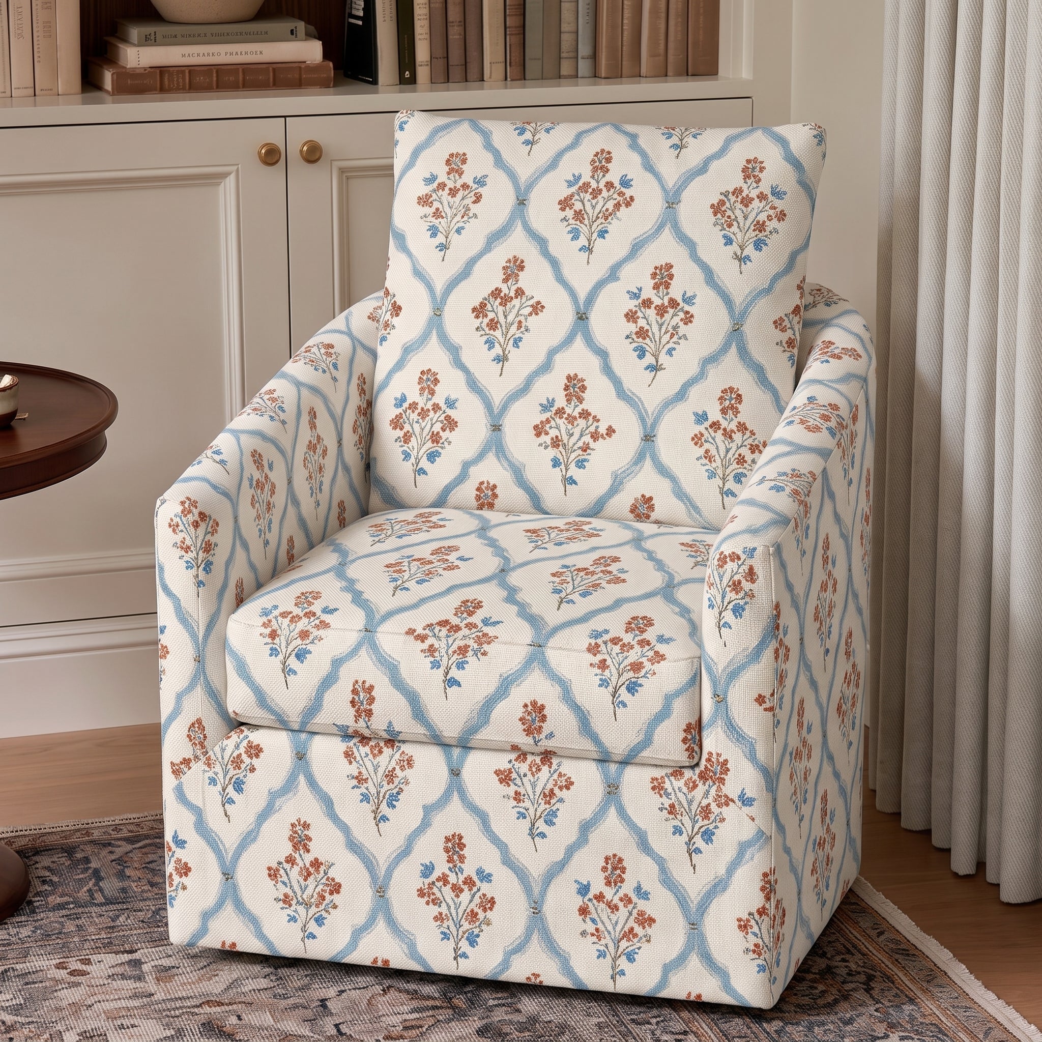 The Grace Chair in Chambray Tiles - Lemon Park