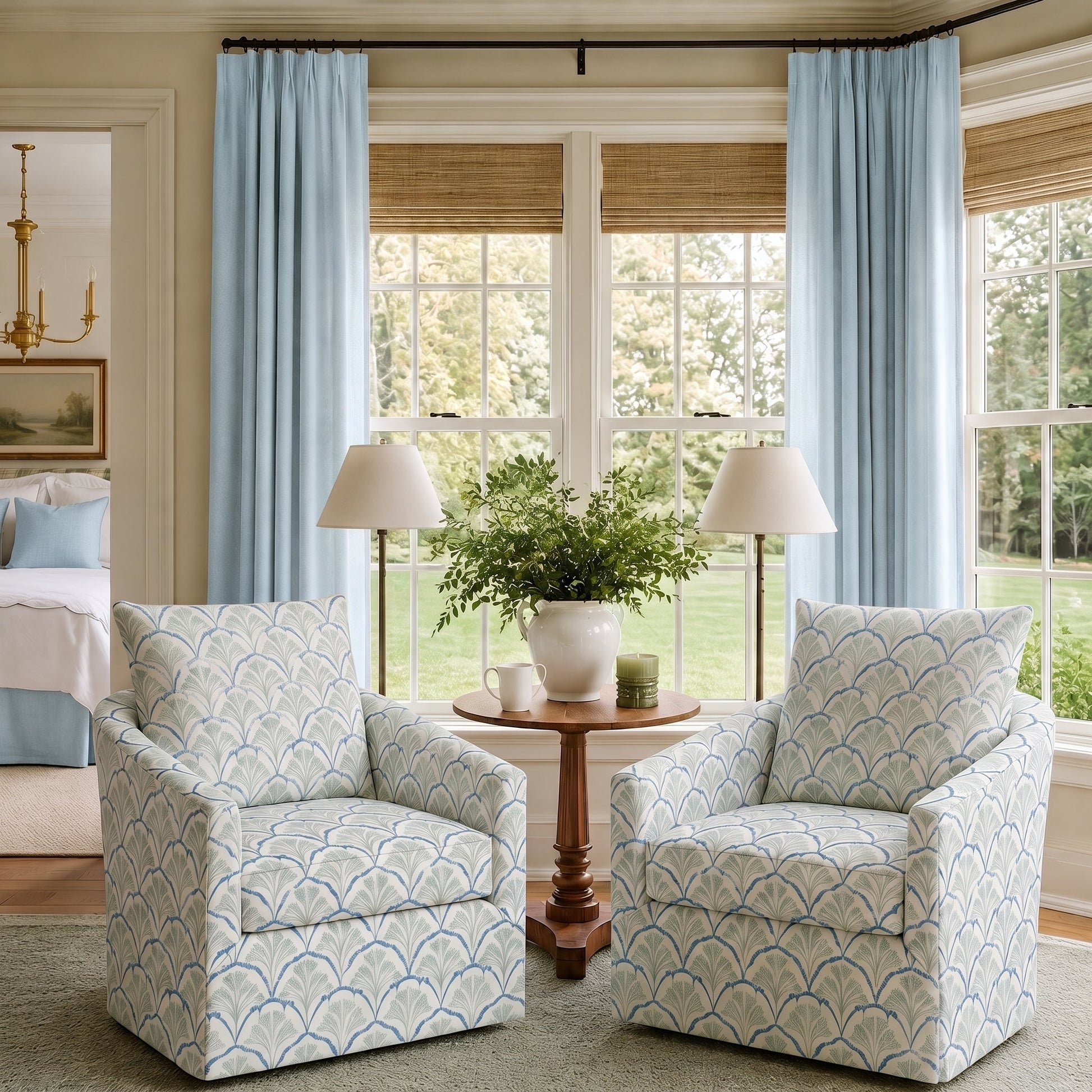 The Grace Chair in Hint Of Lime Sprouts - Lemon Park