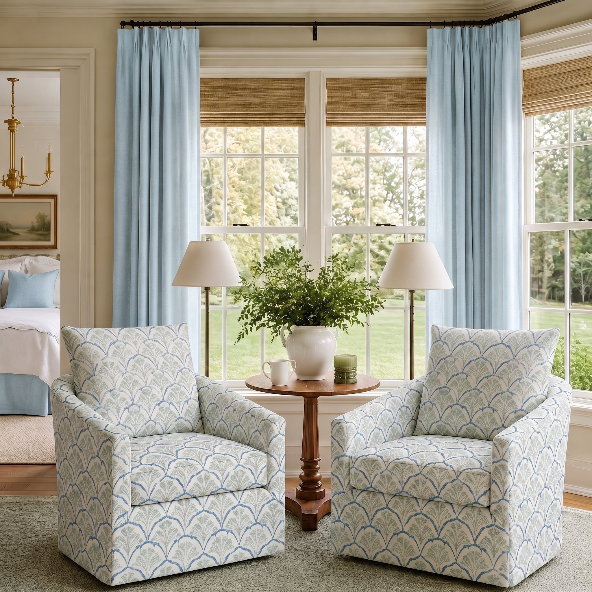 The Grace Chair in Hint Of Lime Sprouts - Lemon Park