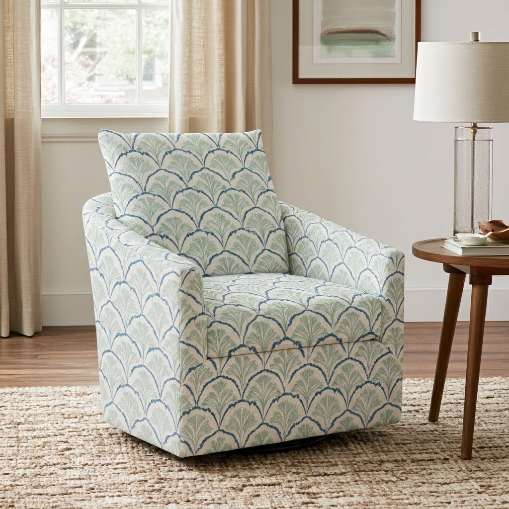 The Grace Chair in Hint Of Lime Sprouts - Lemon Park