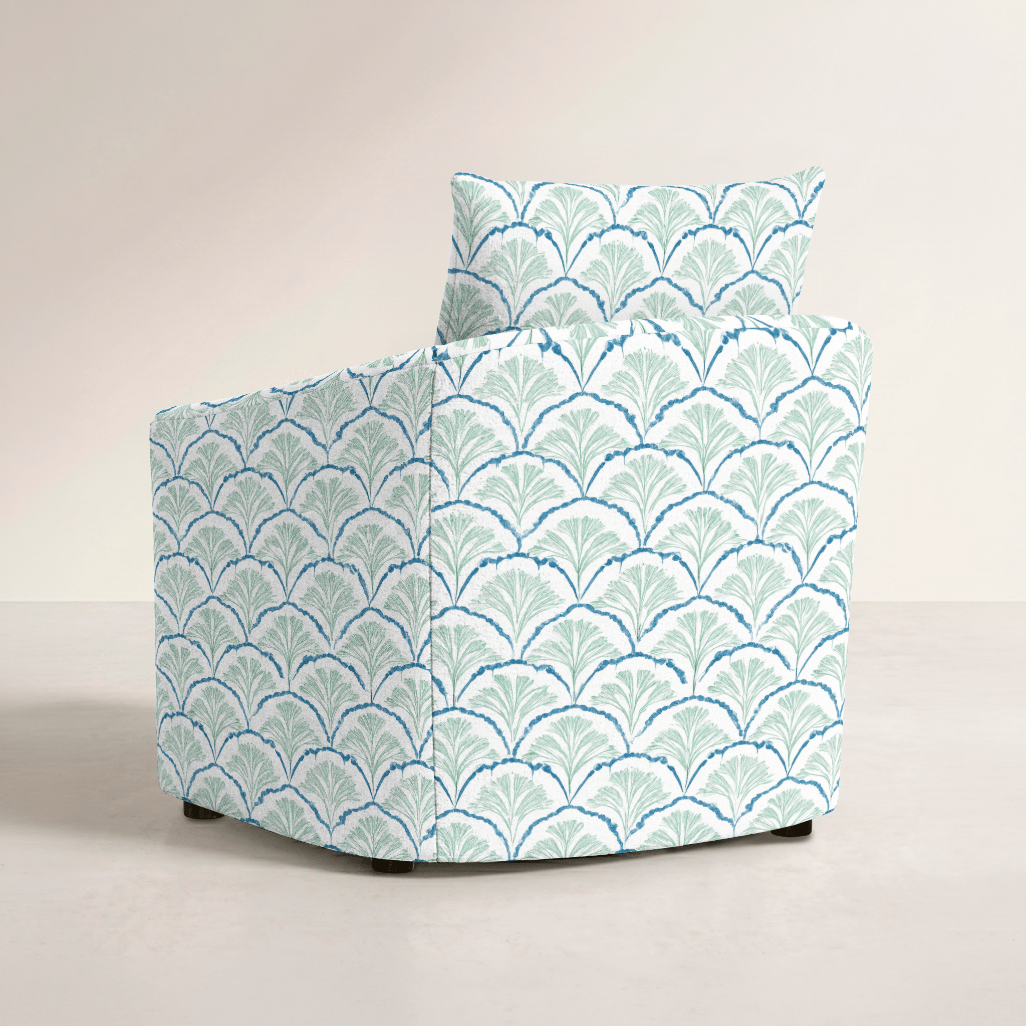 The Grace Chair in Hint Of Lime Sprouts - Lemon Park