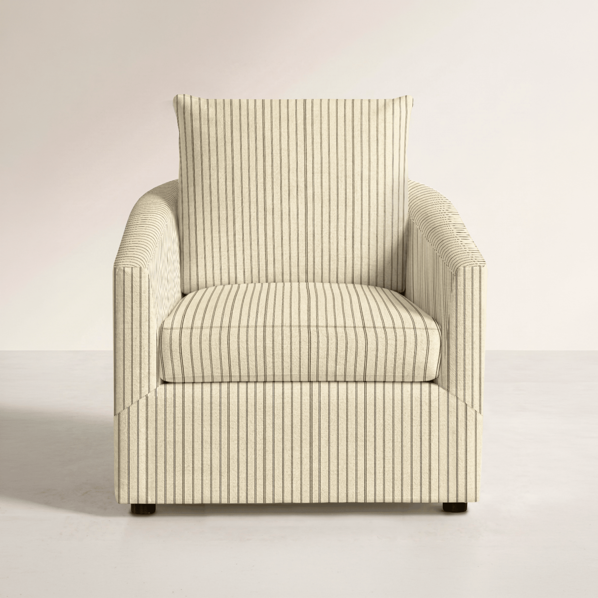 The Grace Chair in Jude Pinstripe - Lemon Park