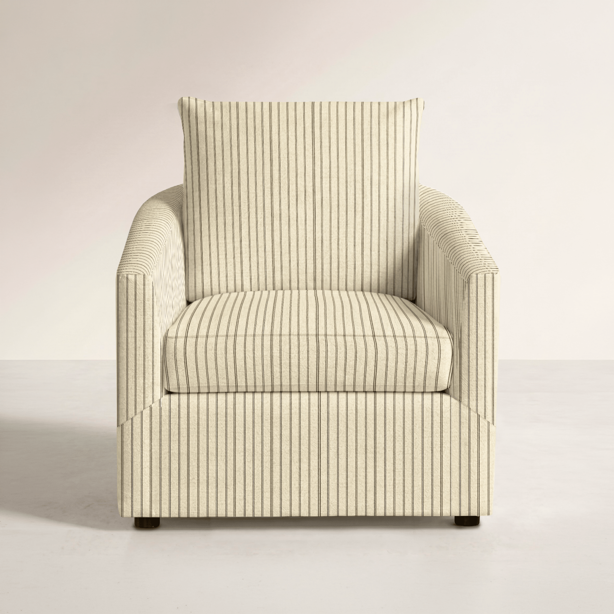 The Grace Chair in Jude Pinstripe - Lemon Park
