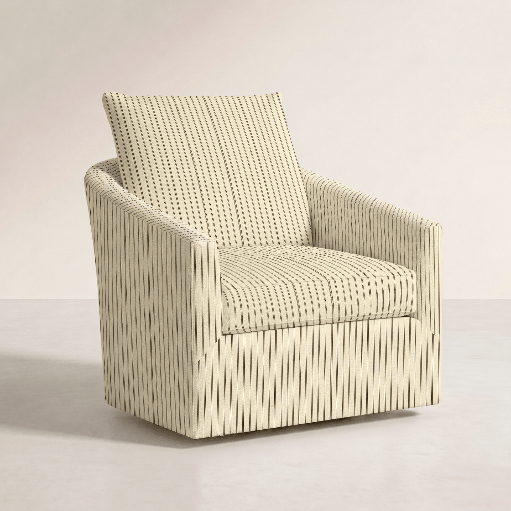 The Grace Chair in Jude Pinstripe - Lemon Park