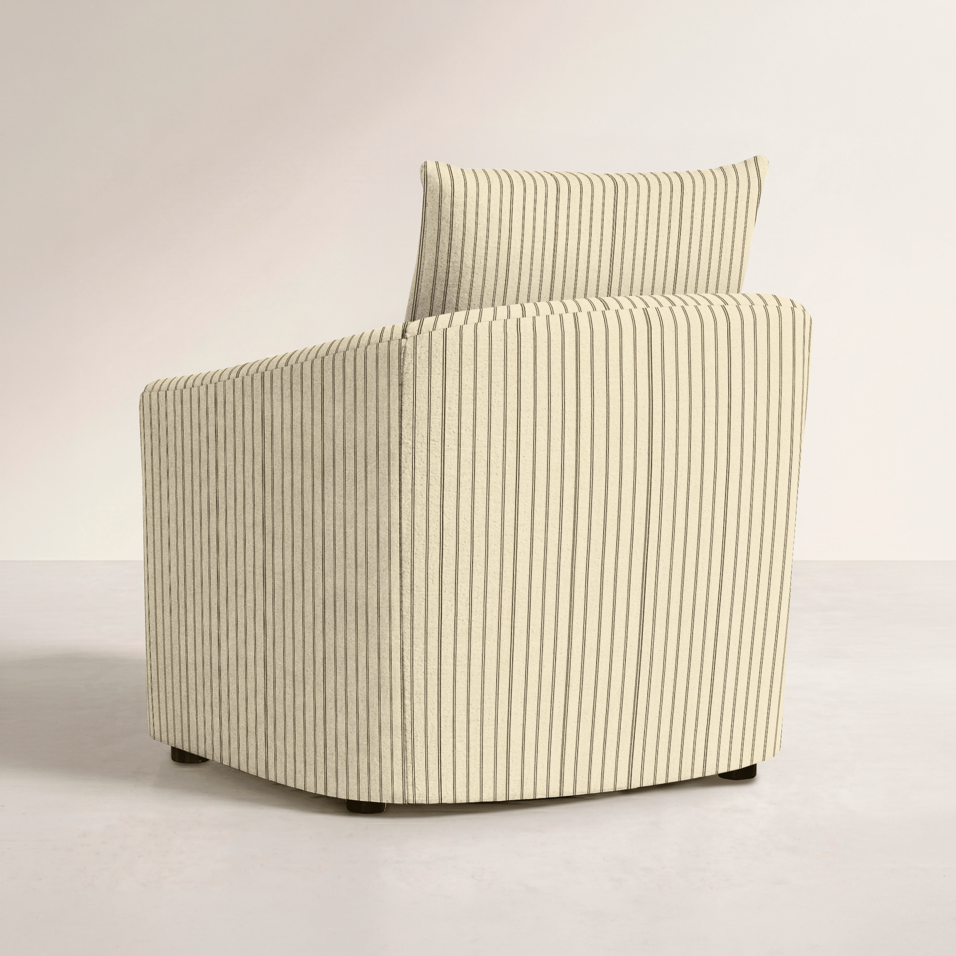 The Grace Chair in Jude Pinstripe - Lemon Park