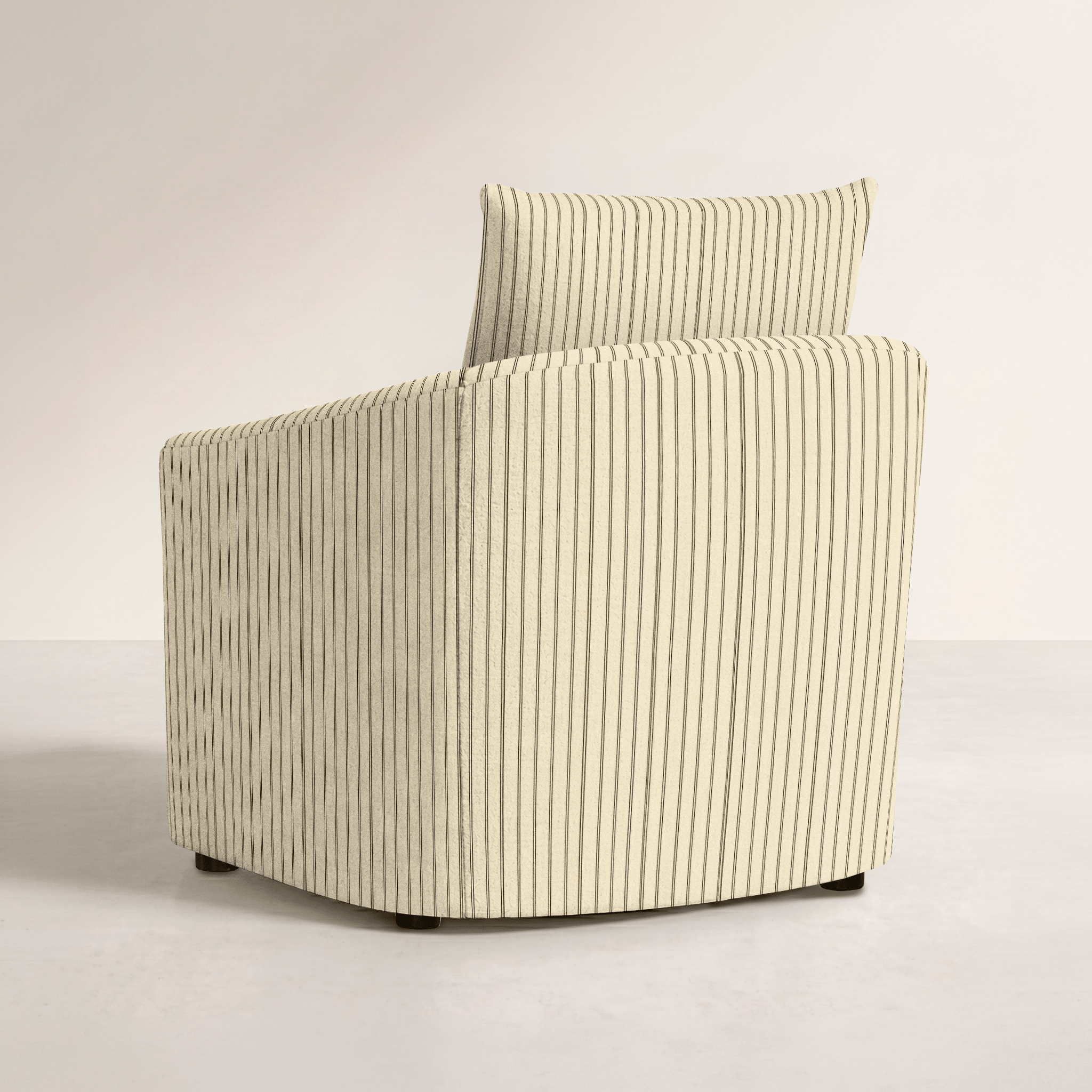 The Grace Chair in Jude Pinstripe - Lemon Park
