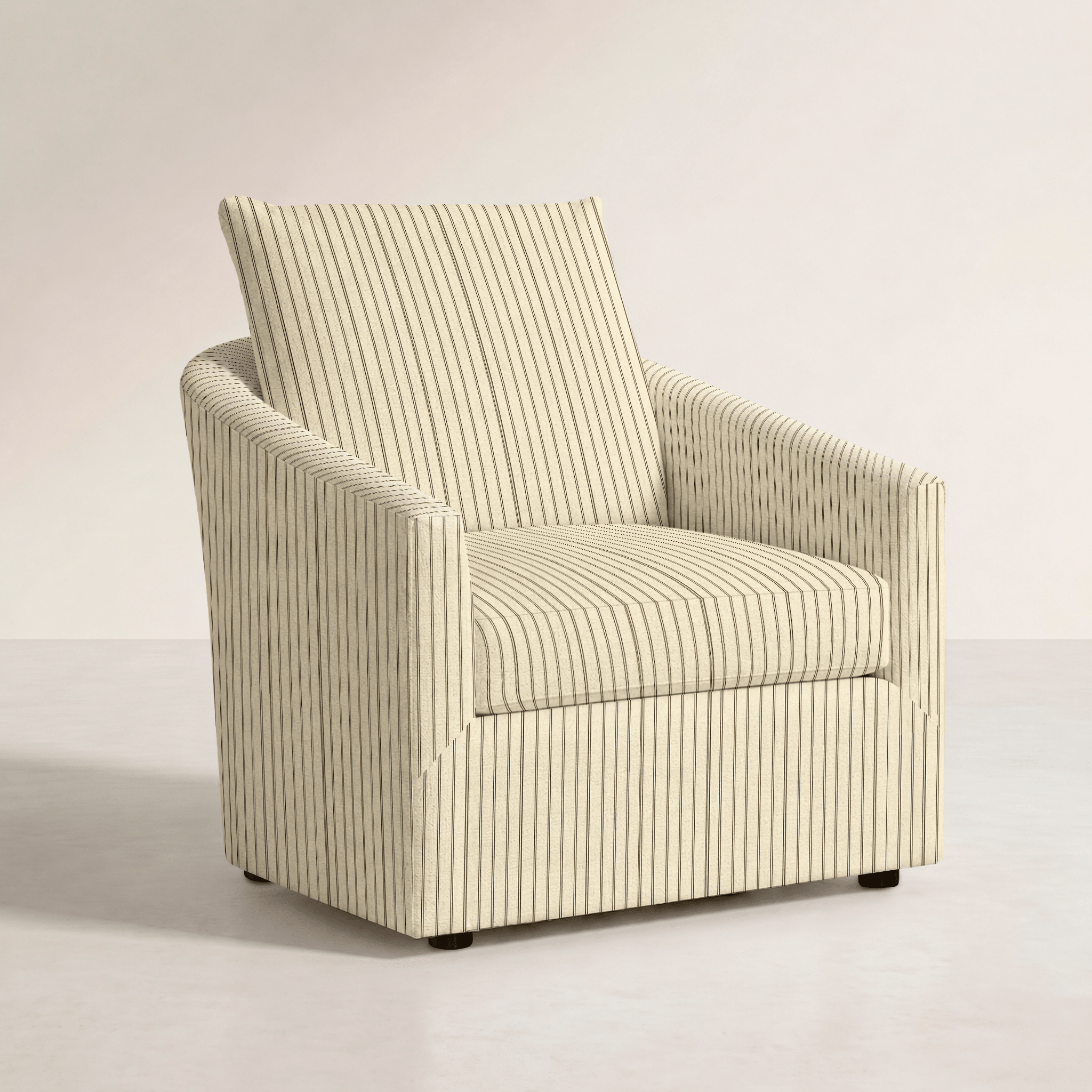 The Grace Chair in Jude Pinstripe - Lemon Park