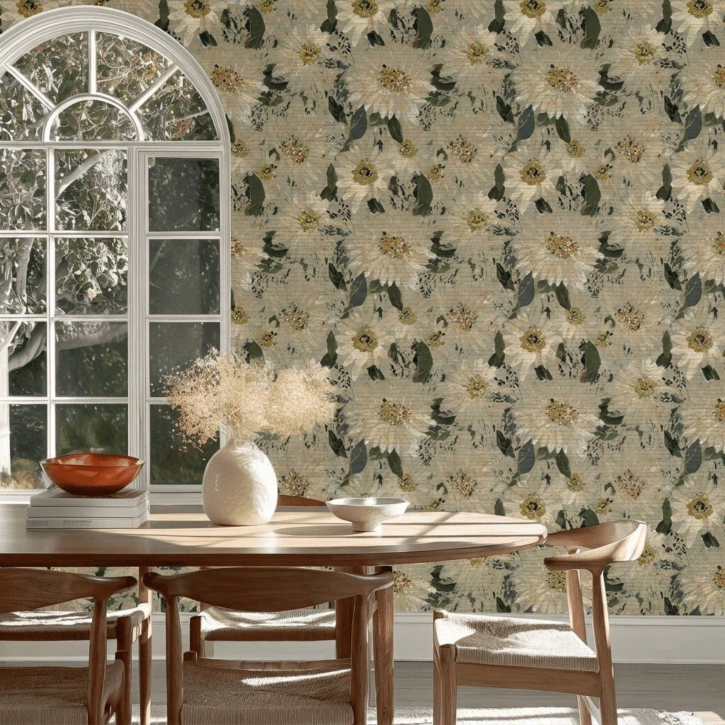 The Grey Meadow Faux Grasscloth Wallpaper - Lemon Park