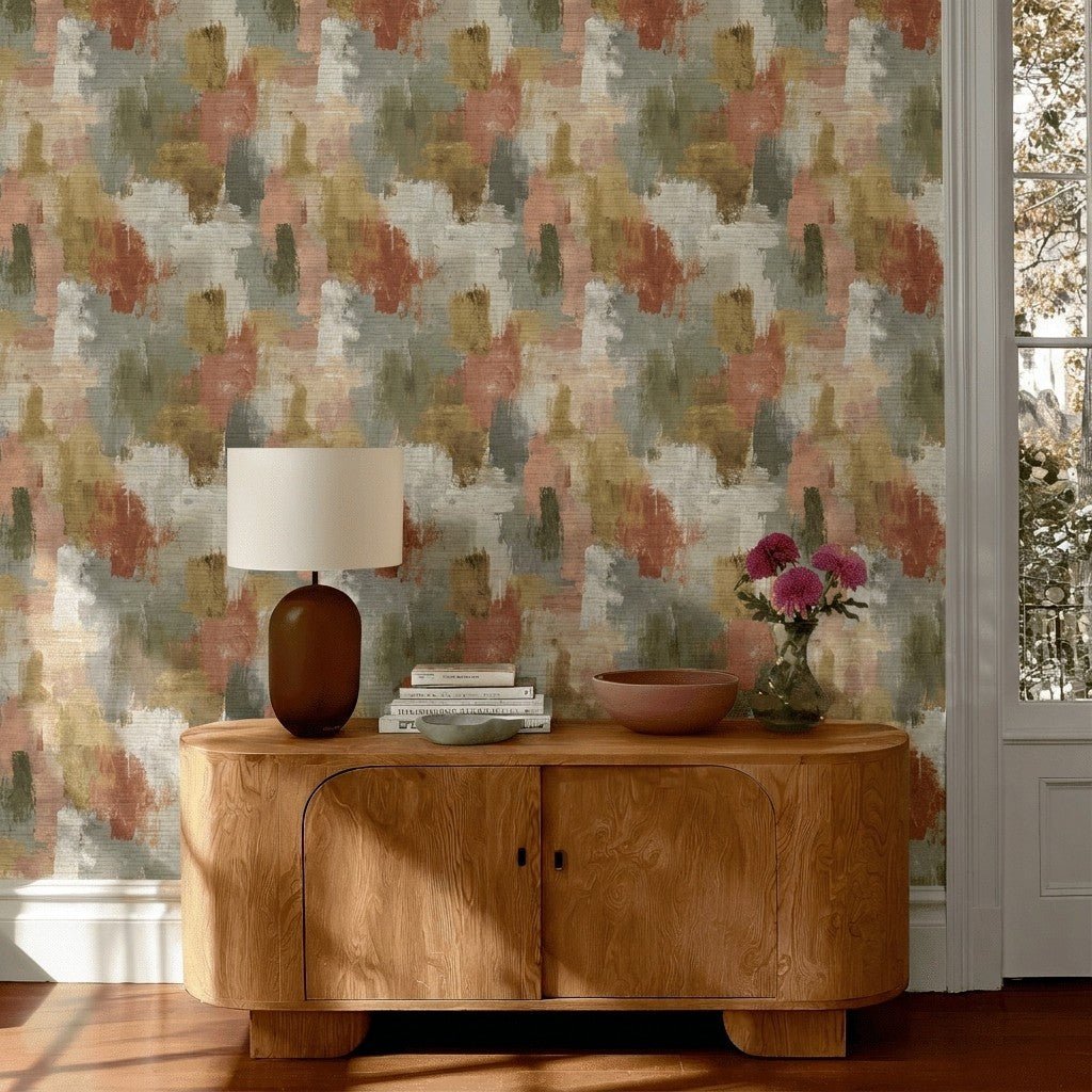 The Iris Faux Grasscloth Wallpaper - Lemon Park